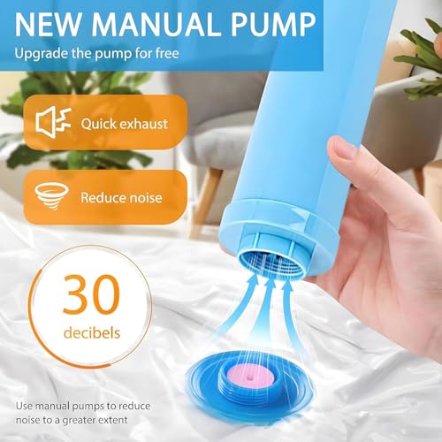 10-Pack Vacuum Storage Bags with Hand Pump for Clothes & Bedding