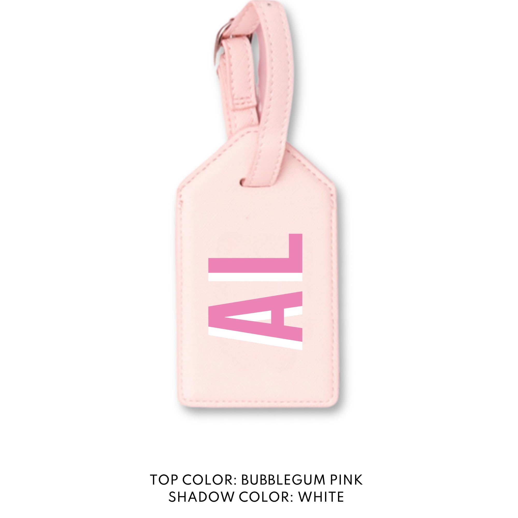 Personalized Leather Luggage Tag with Privacy Flap