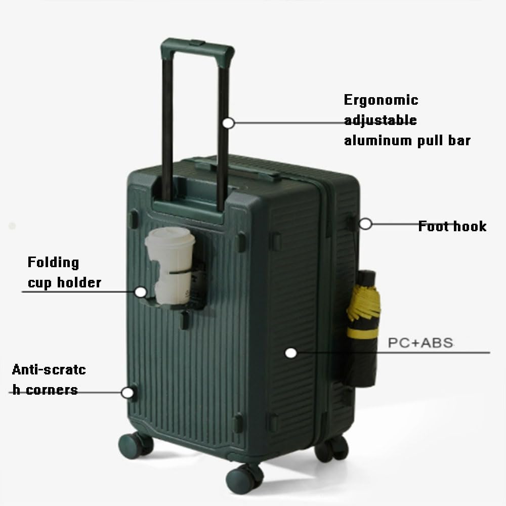 Lightweight Multifunctional Suitcase with Silent Spinner Wheels