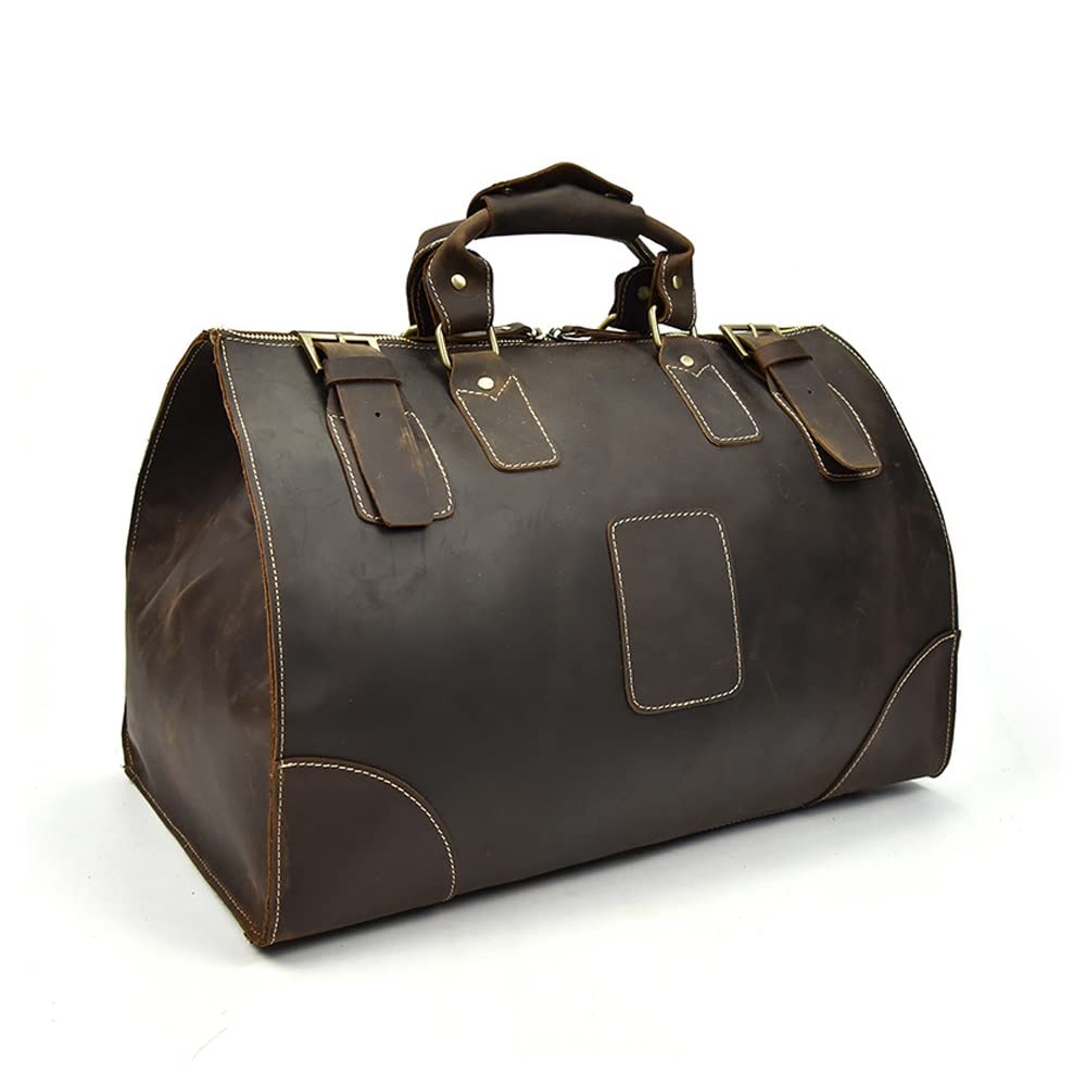 Leather Travel Duffel Bag for Weekender & Business Trips