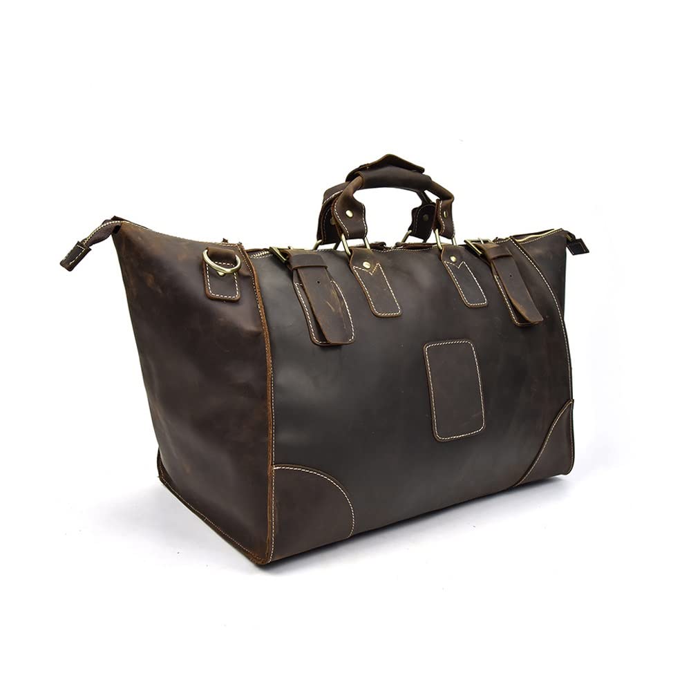 Leather Travel Duffel Bag for Weekender & Business Trips