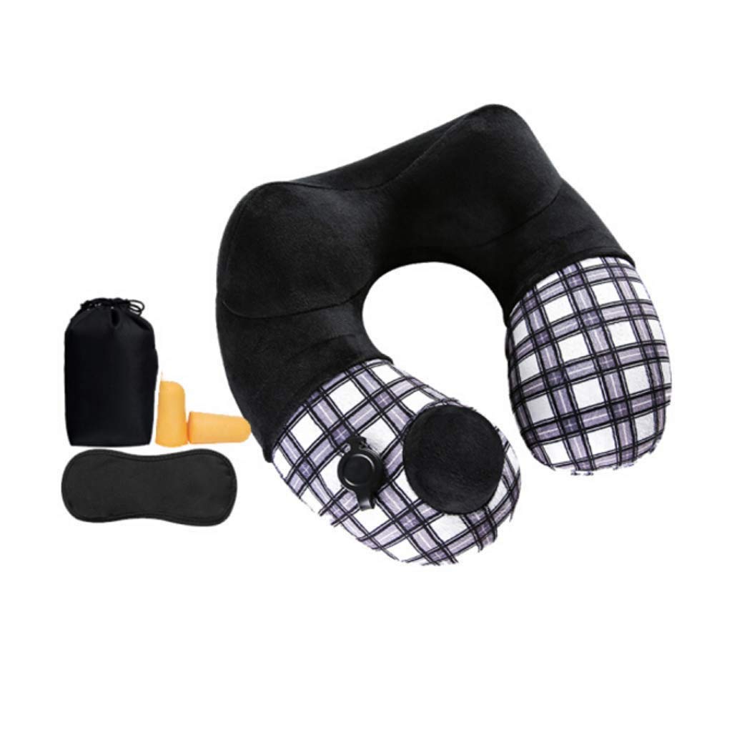 Automatic Inflatable Travel Neck Pillow for Plane & Train