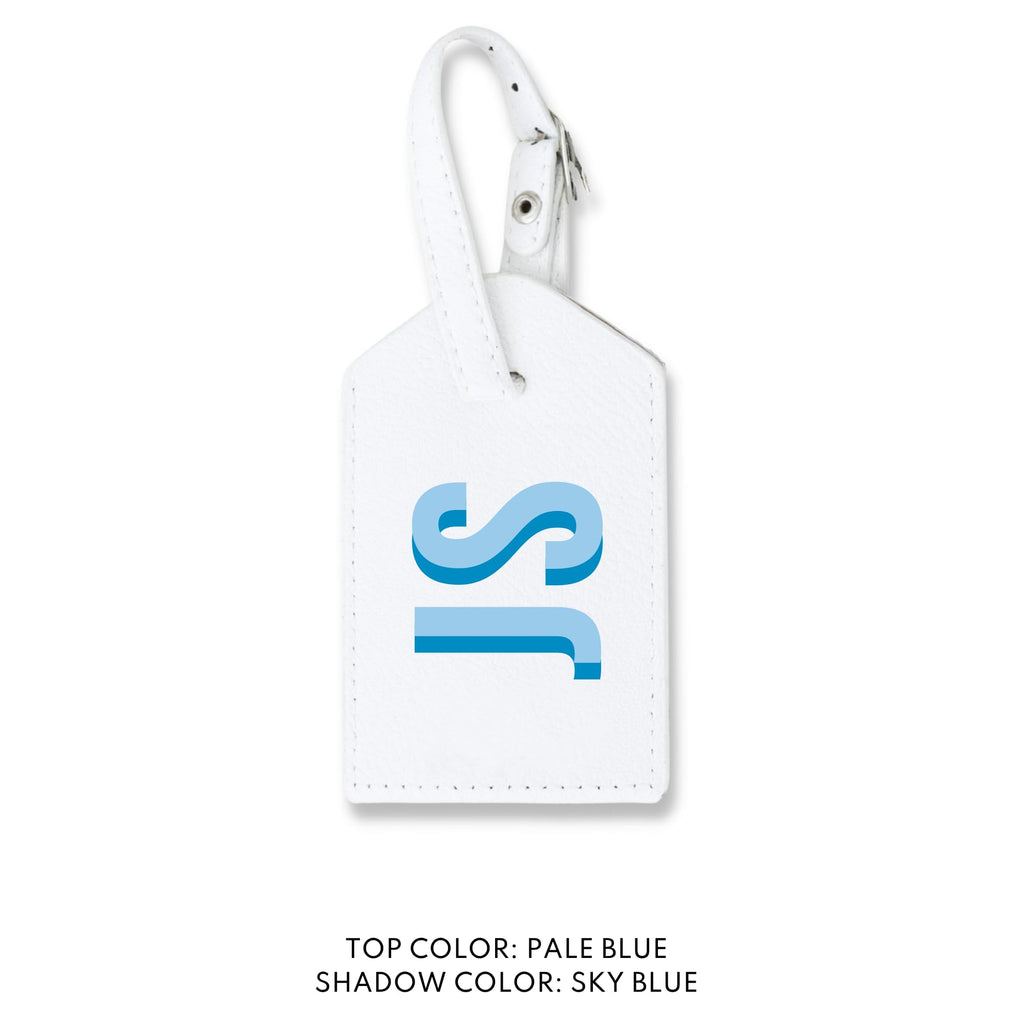 Personalized Leather Luggage Tag with Privacy Flap