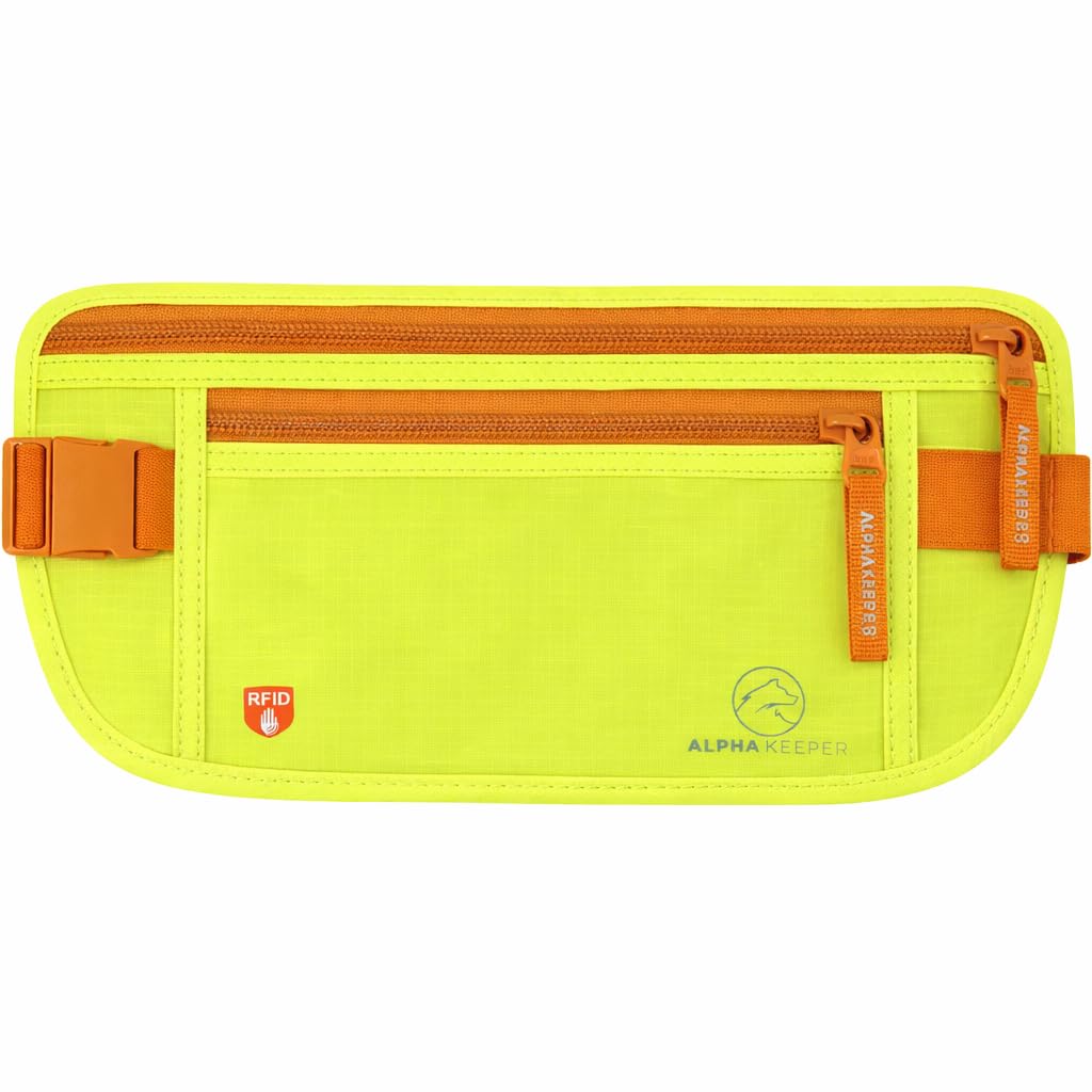 RFID Travel Money Belt with Hidden Passport Wallet