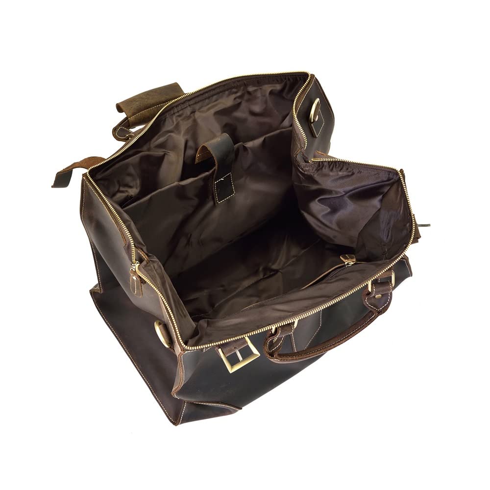 Leather Travel Duffel Bag for Weekender & Business Trips