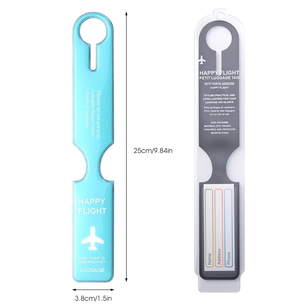 4-Piece PVC Luggage Tags with ID Labels