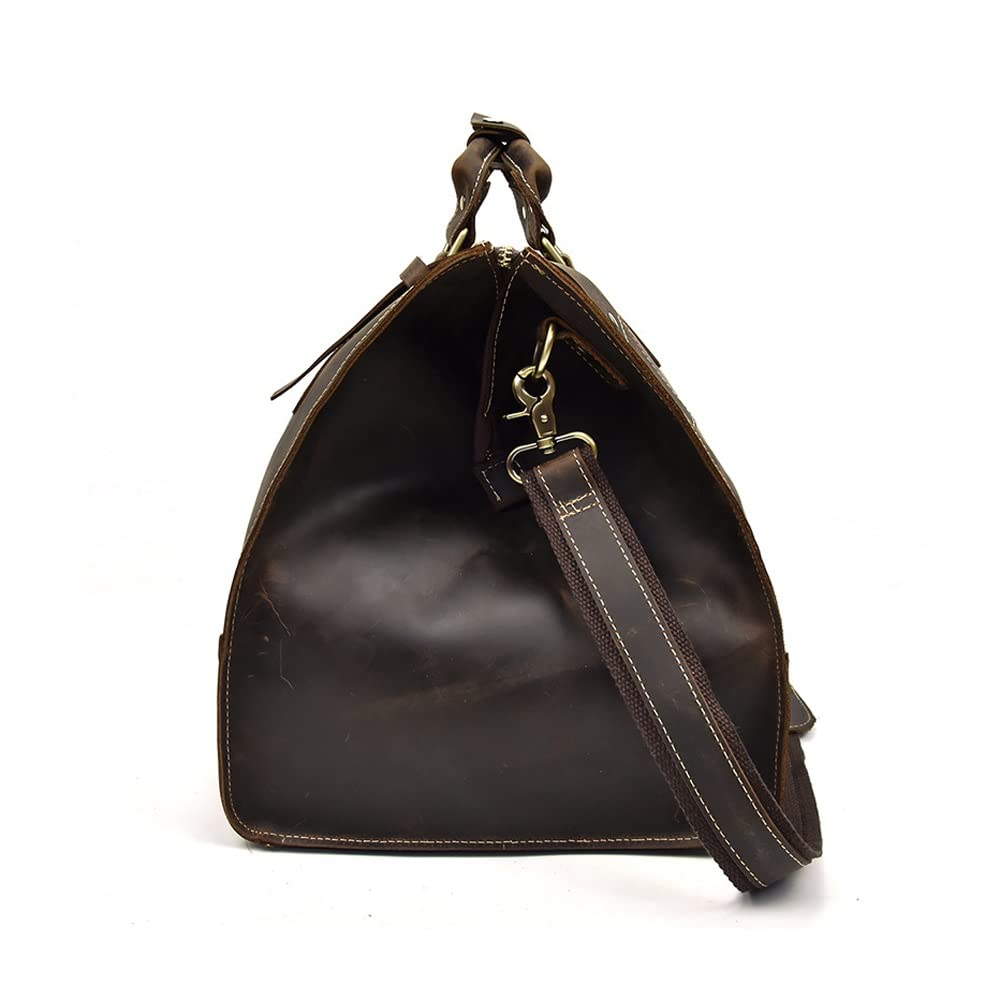 Leather Travel Duffel Bag for Weekender & Business Trips