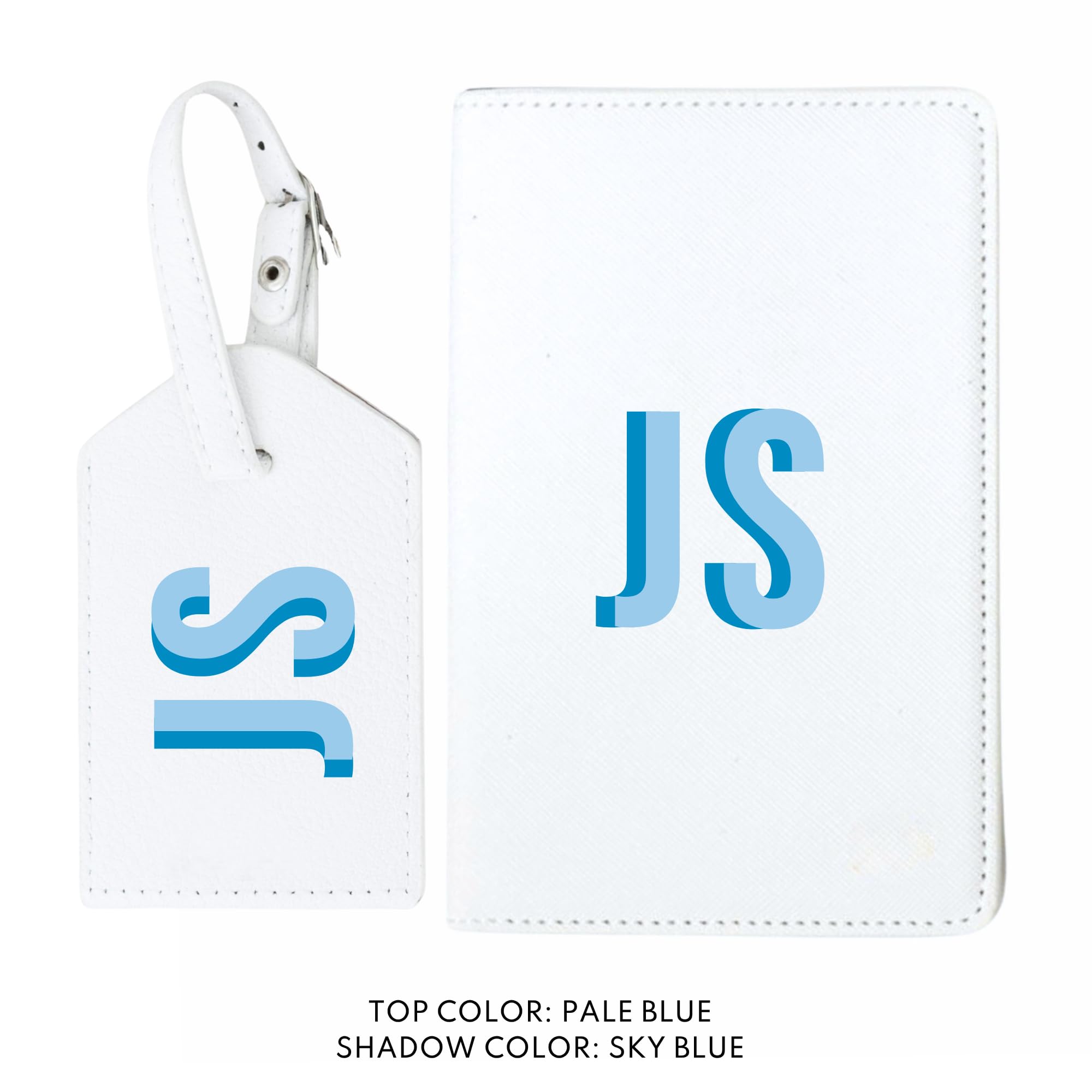 Personalized Leather Luggage Tag with Privacy Flap