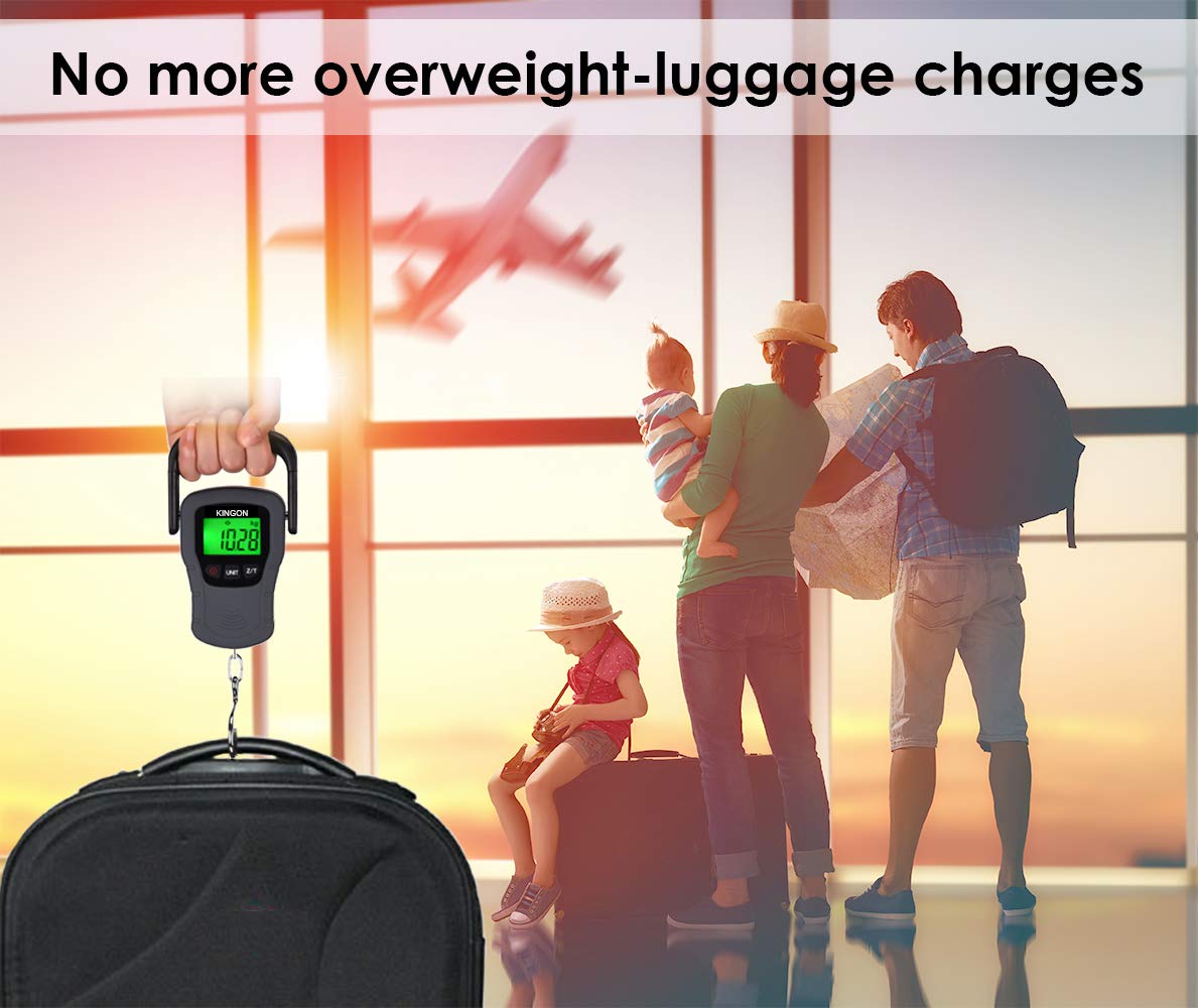 Digital Hanging Luggage Scale with Backlit Display 110 lb / 50 kg