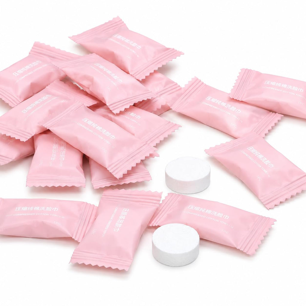 100% Cotton Compressed Disposable Face Towels