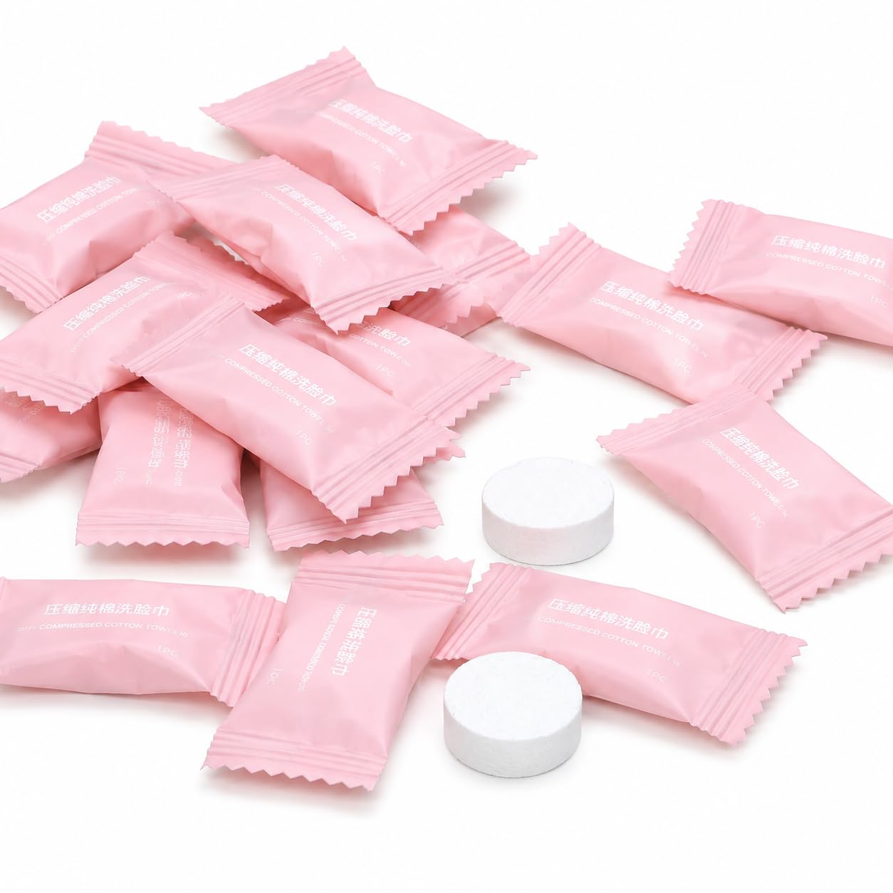 100% Cotton Compressed Disposable Face Towels