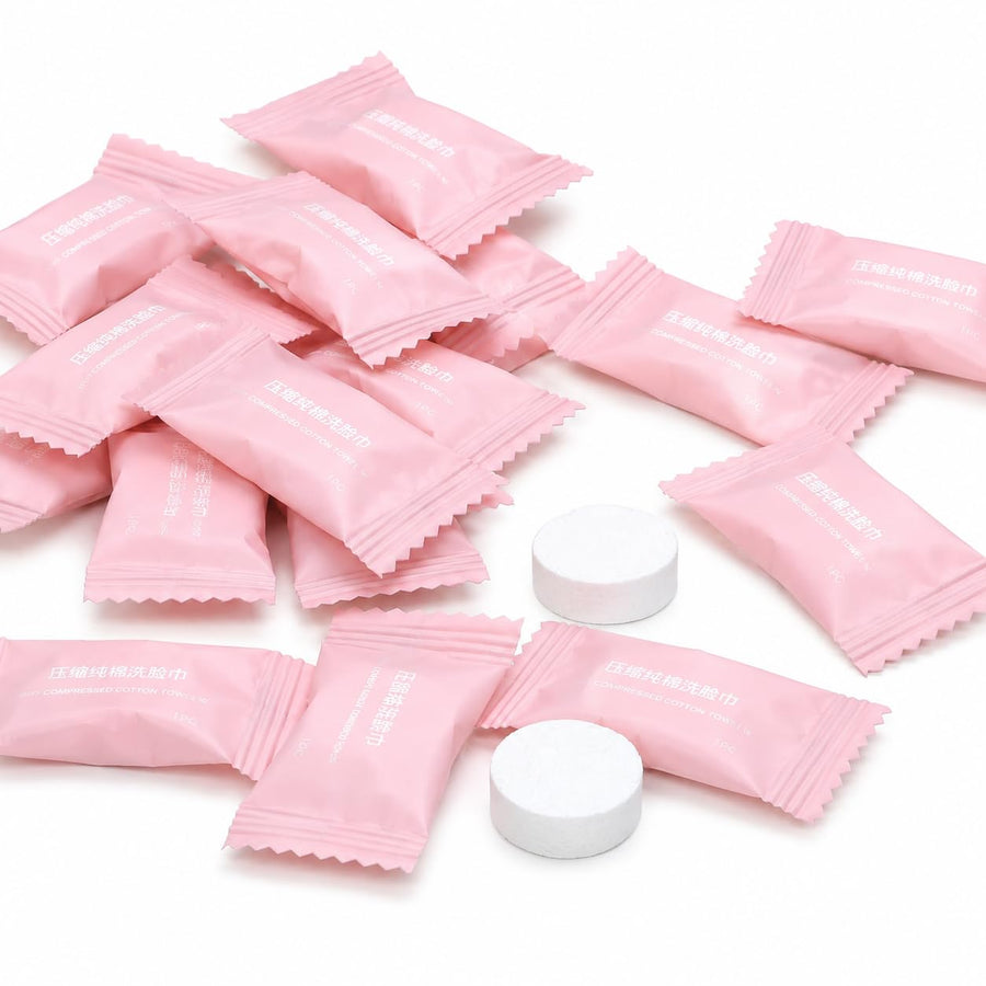 100% Cotton Compressed Disposable Face Towels