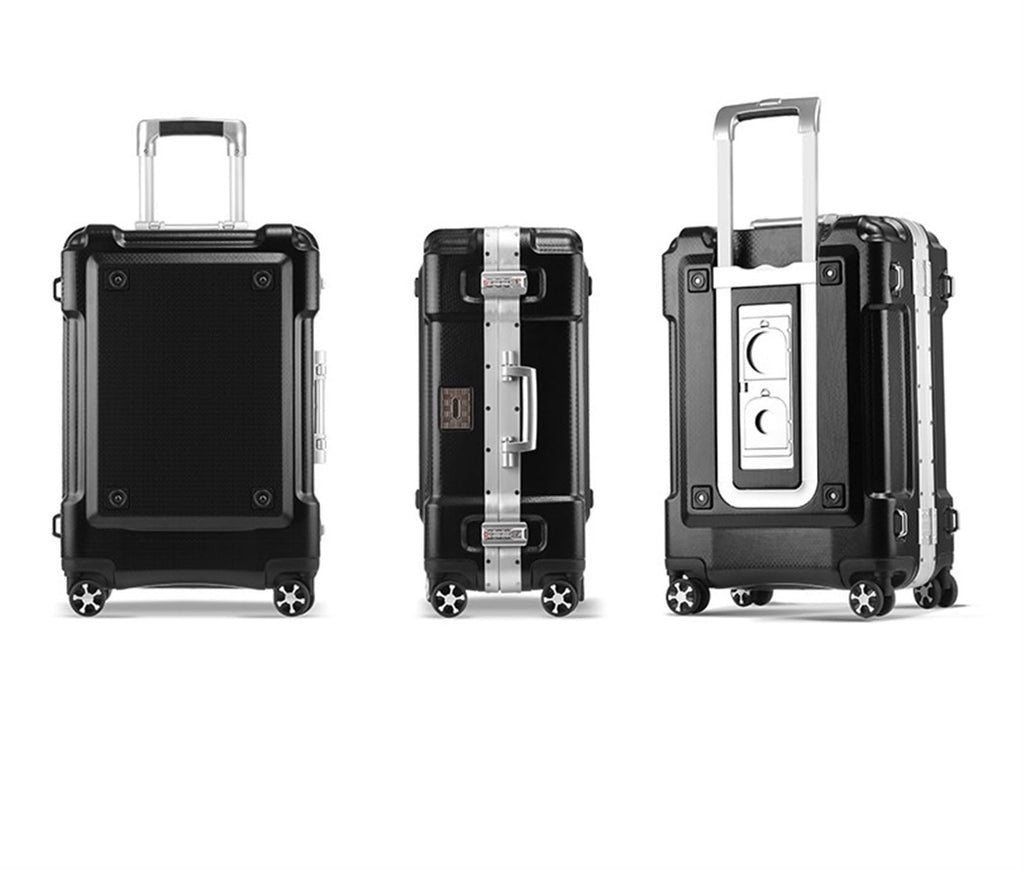 20" Aluminum Frame Hardshell Carry-On Suitcase with Combination Lock