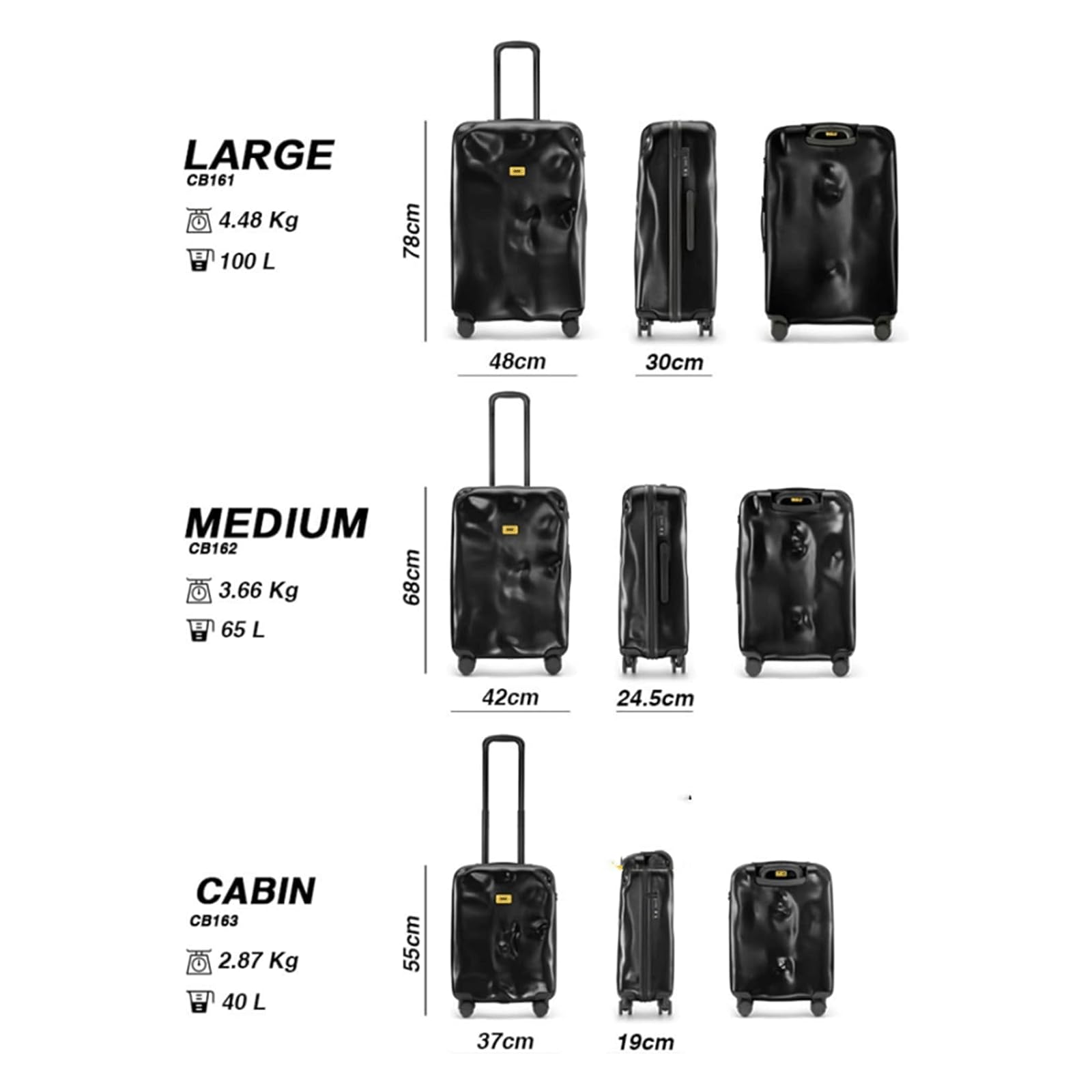 Expandable Hardshell Carry-On Suitcase with Spinner Wheels