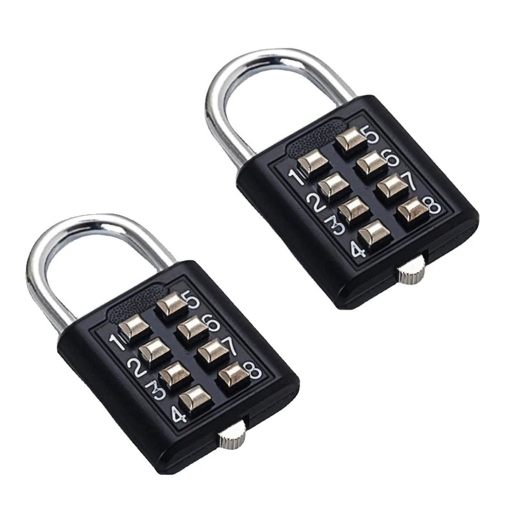 8-Digit Combination Luggage Padlock with Zinc Alloy Body