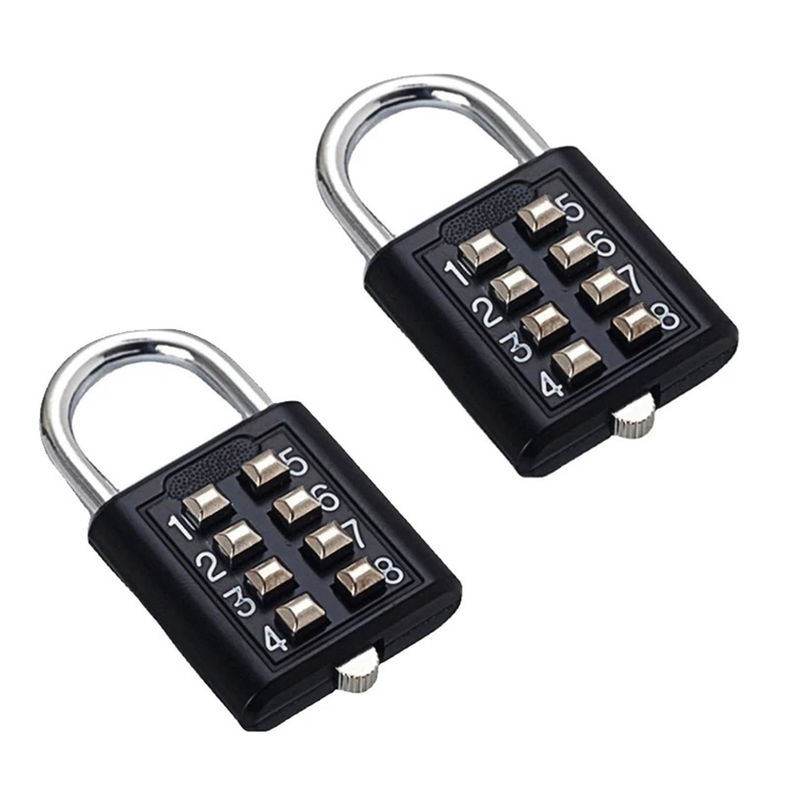 8-Digit Combination Luggage Padlock with Zinc Alloy Body