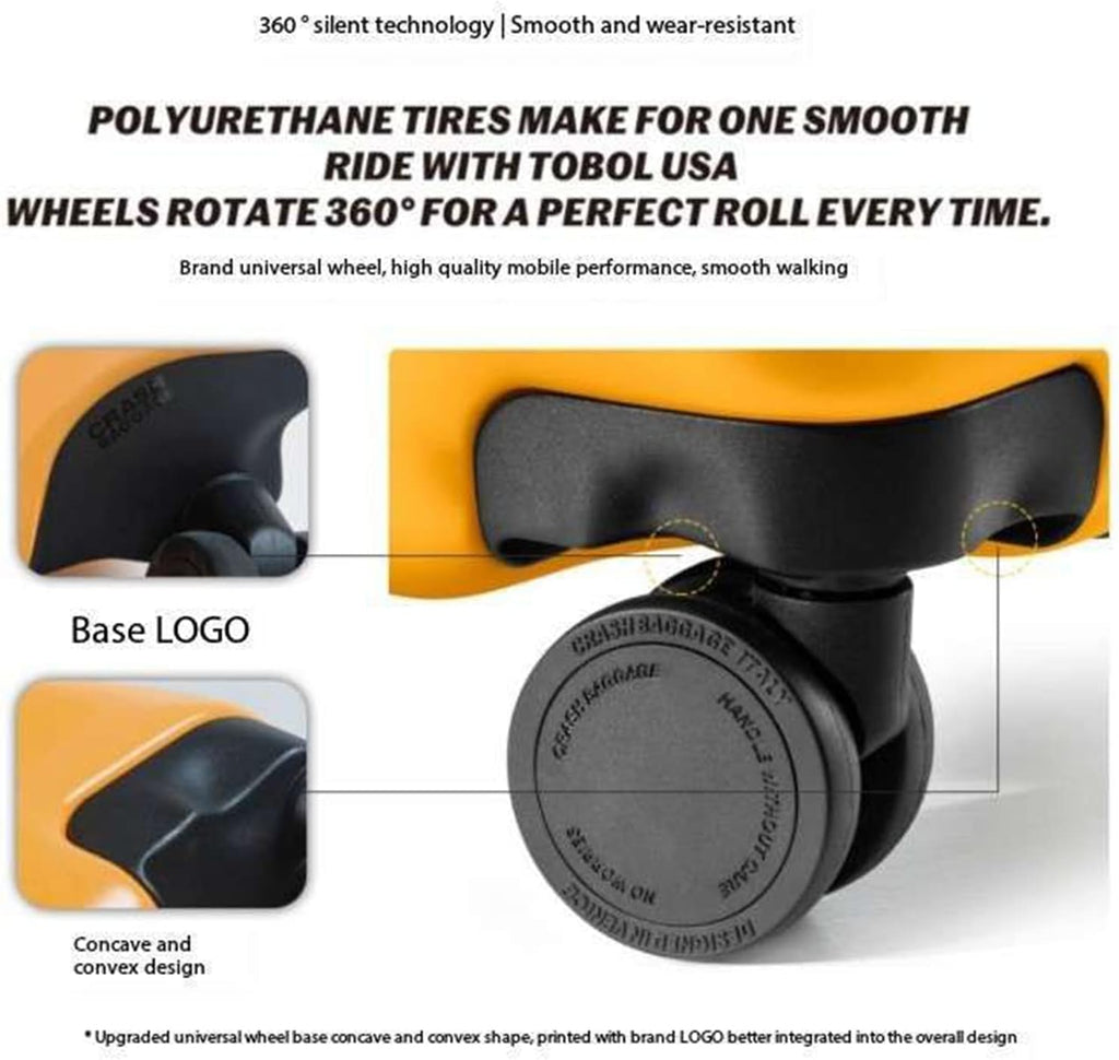 Expandable Hardshell Carry-On Suitcase with Spinner Wheels