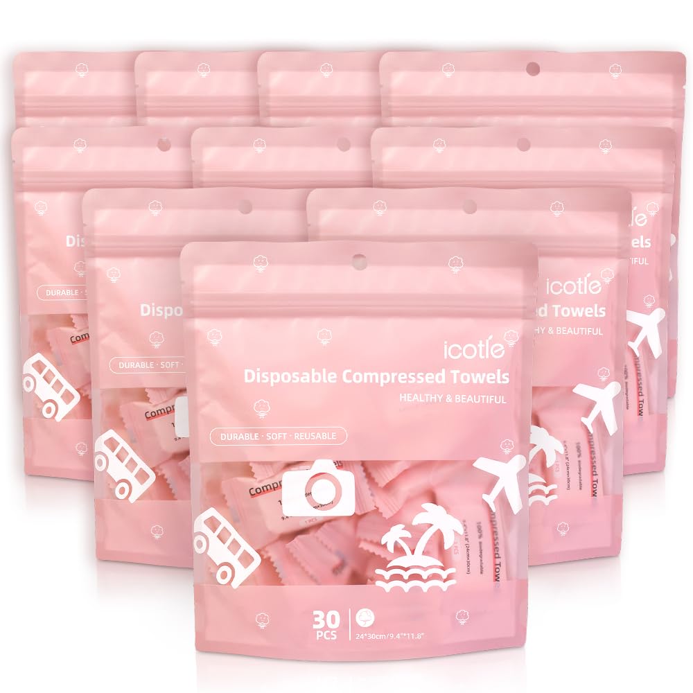 Compressed Disposable Travel Towels Individually Wrapped
