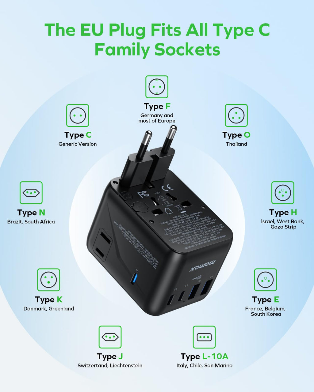 MOMAX Universal Travel Adapter