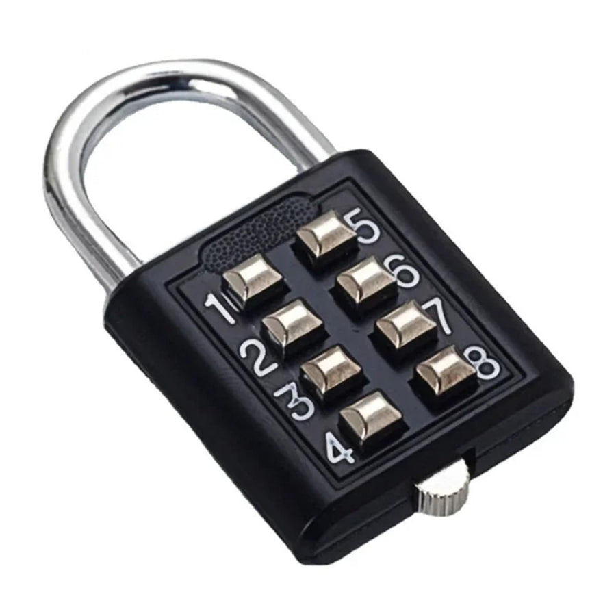 8-Digit Combination Luggage Padlock with Zinc Alloy Body