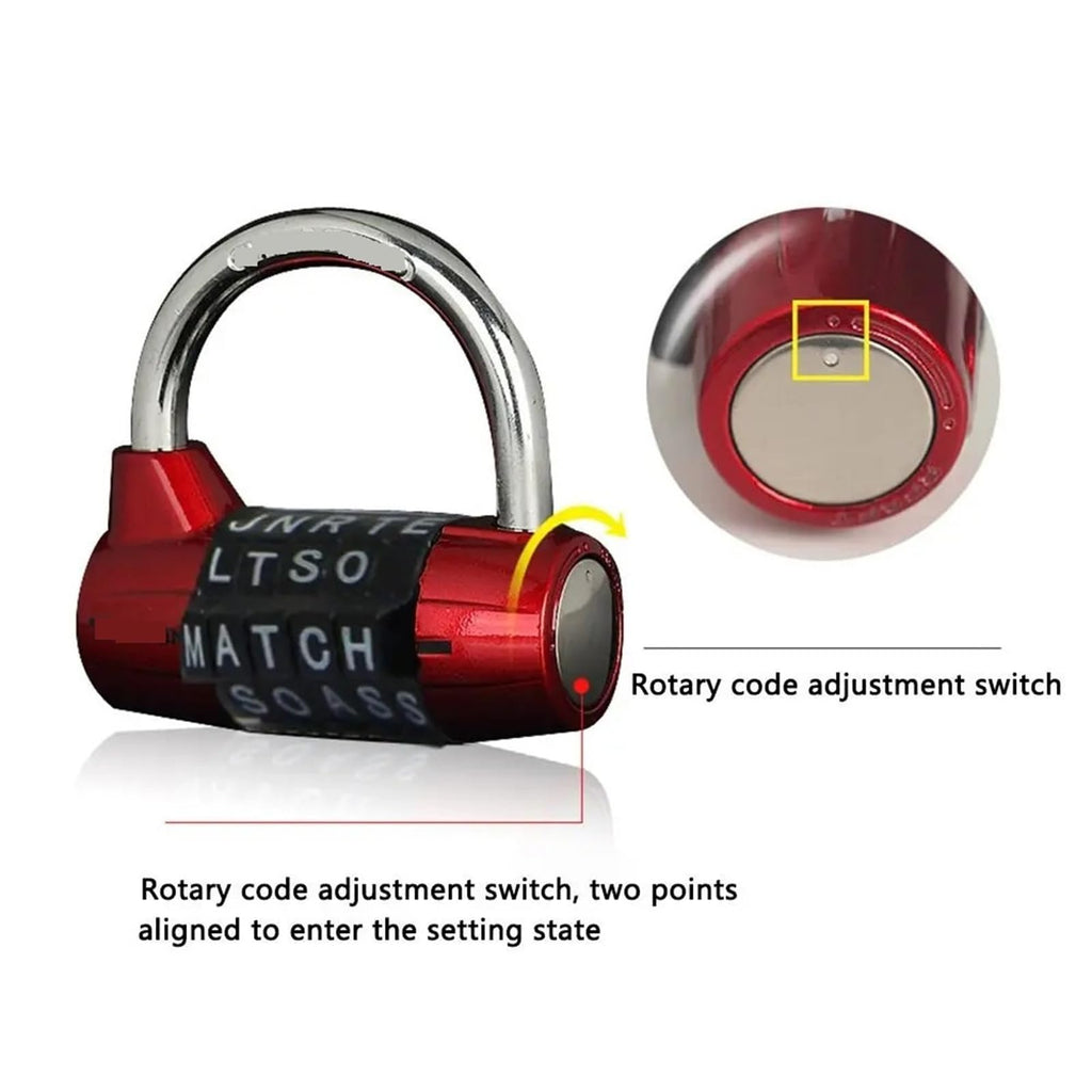 5-Dial Combination Padlock for Luggage & Travel