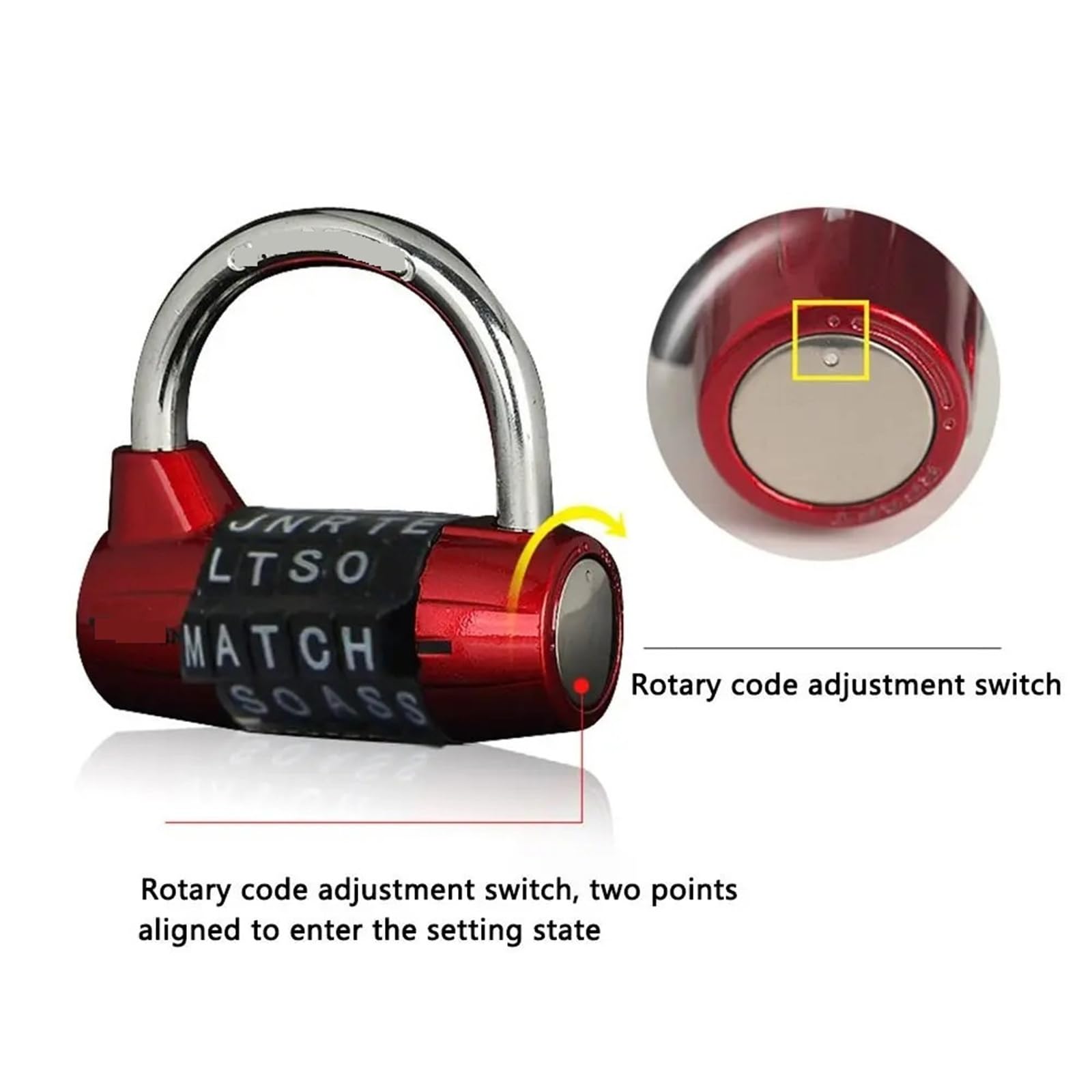 5-Dial Combination Padlock for Luggage & Travel