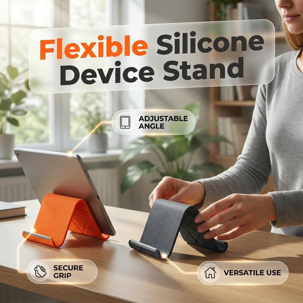 Flexible Foldable Phone Stand for Desk & Travel