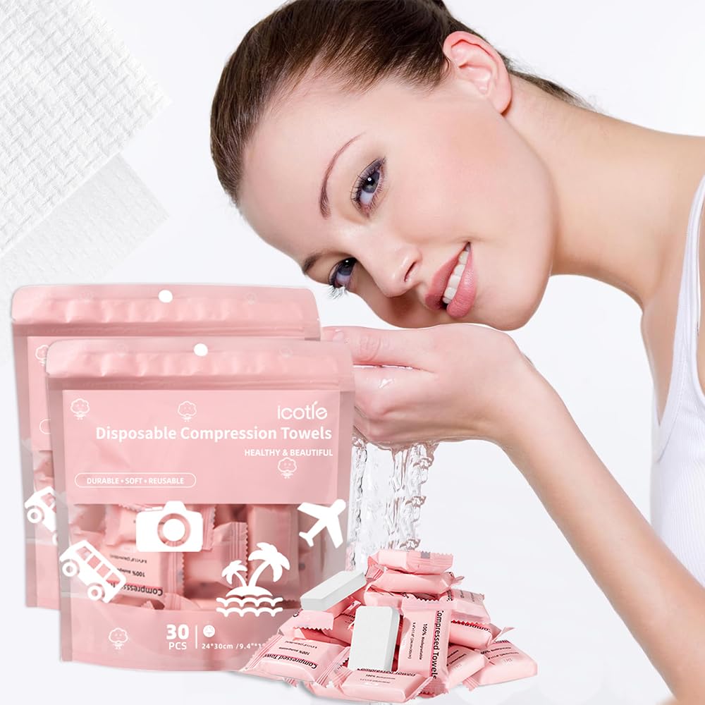 Compressed Disposable Travel Towels Individually Wrapped