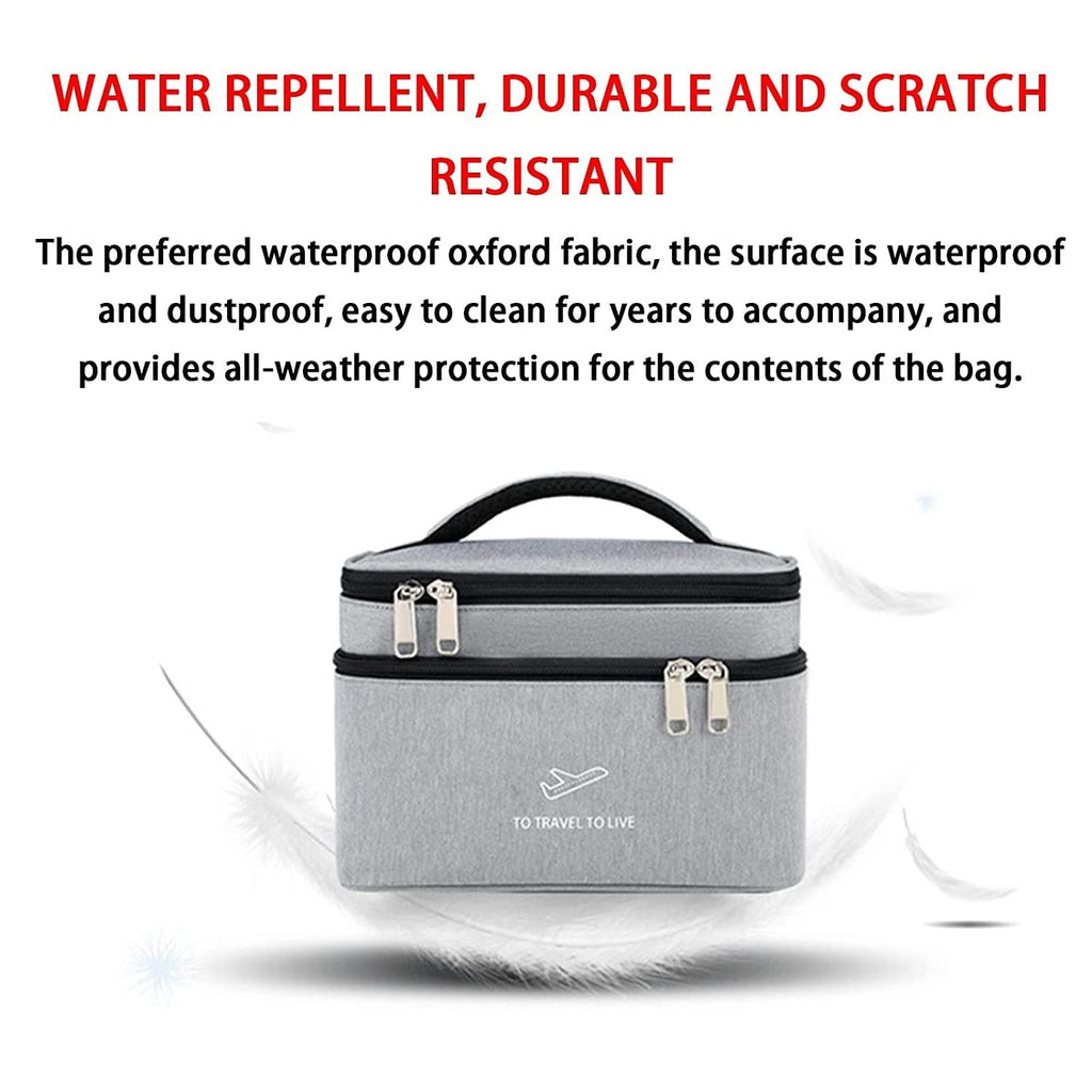 Hanging Water-Resistant Travel Toiletry Bag with Hook