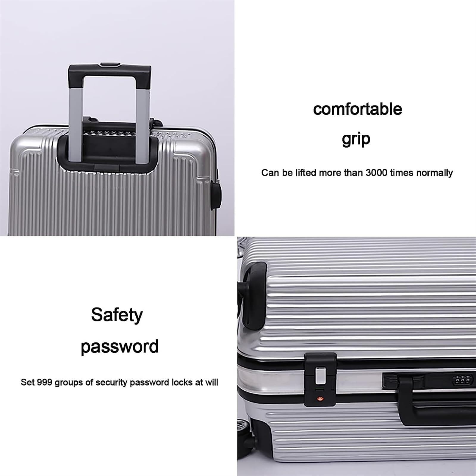 24" Aluminum Frame Carry-On Suitcase with Combination Lock