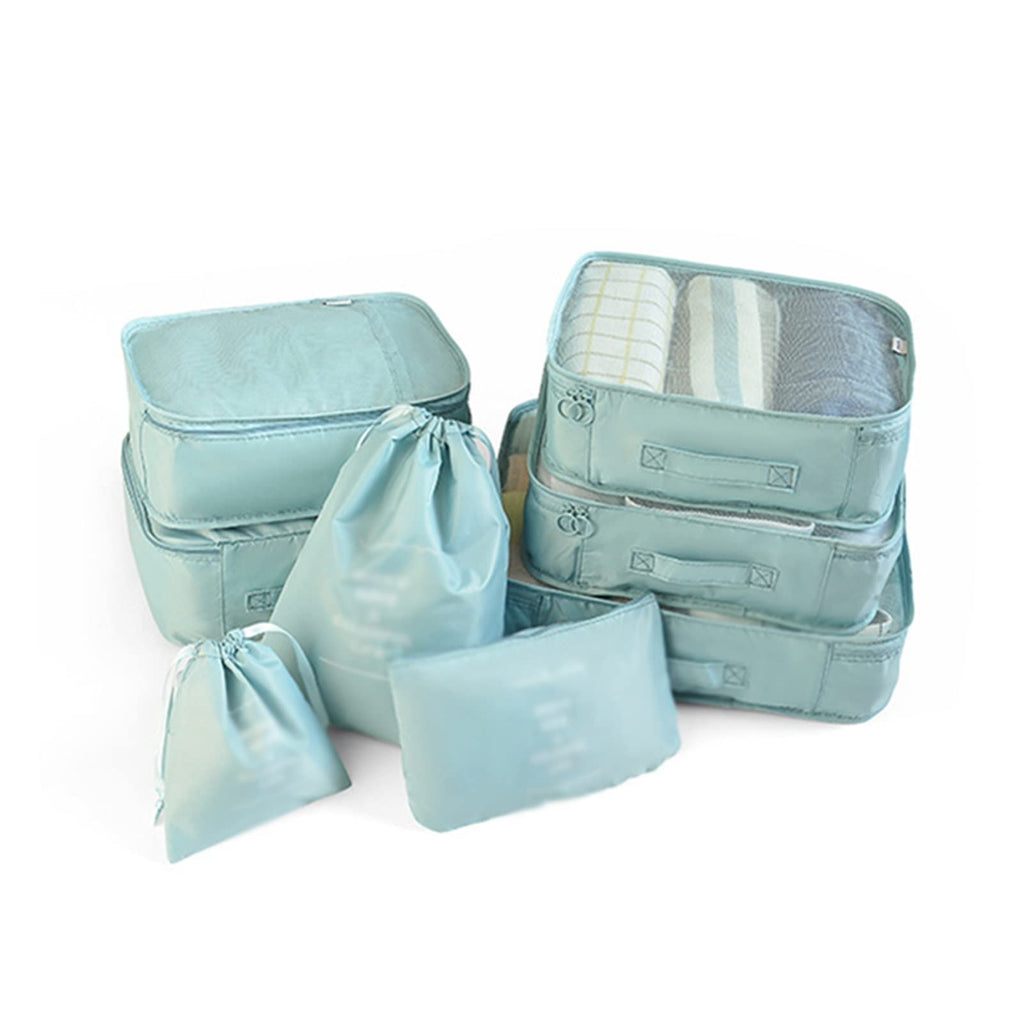 8-Piece Travel Packing Cubes Set with Shoe & Toiletry Bags