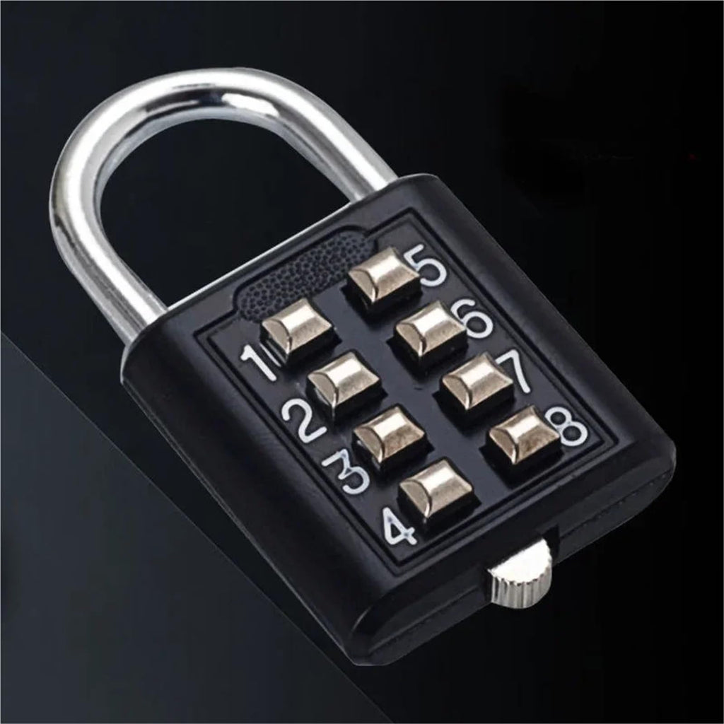 8-Digit Combination Luggage Padlock with Zinc Alloy Body