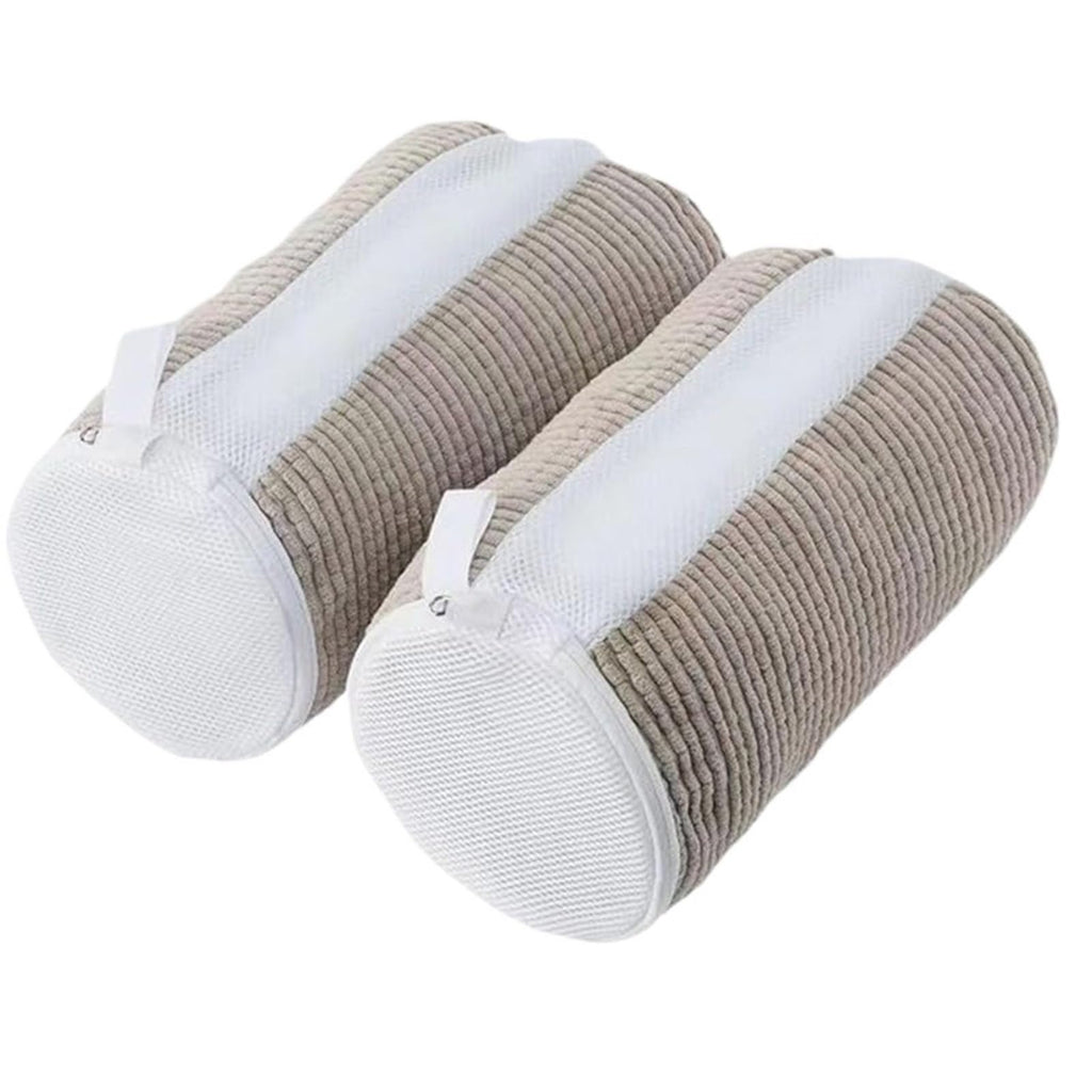 Chenille Shoe Laundry Bag with Side Zipper for Washing Machine