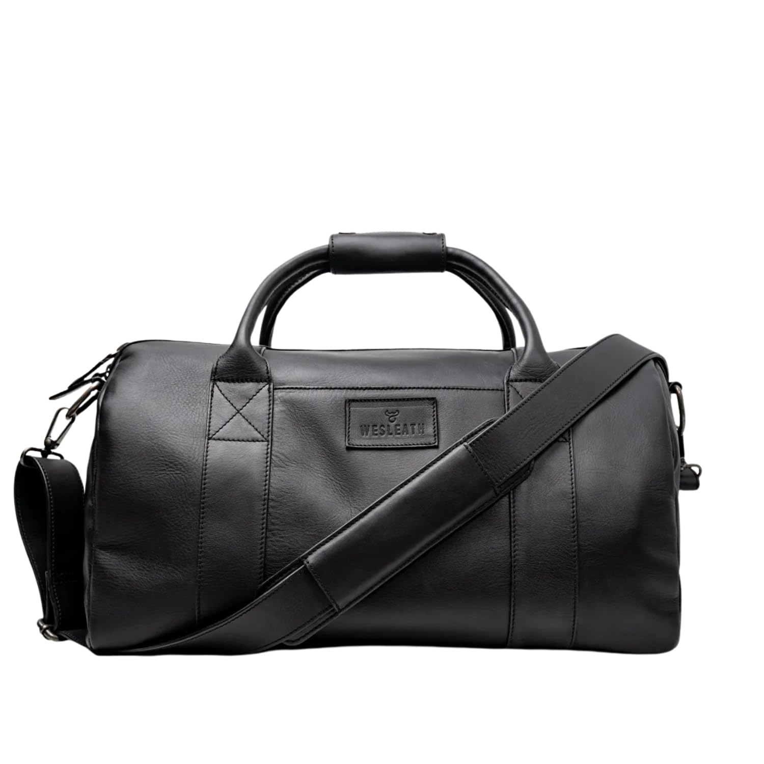 Full-Grain Leather Travel Duffel Bag for Weekend & Gym