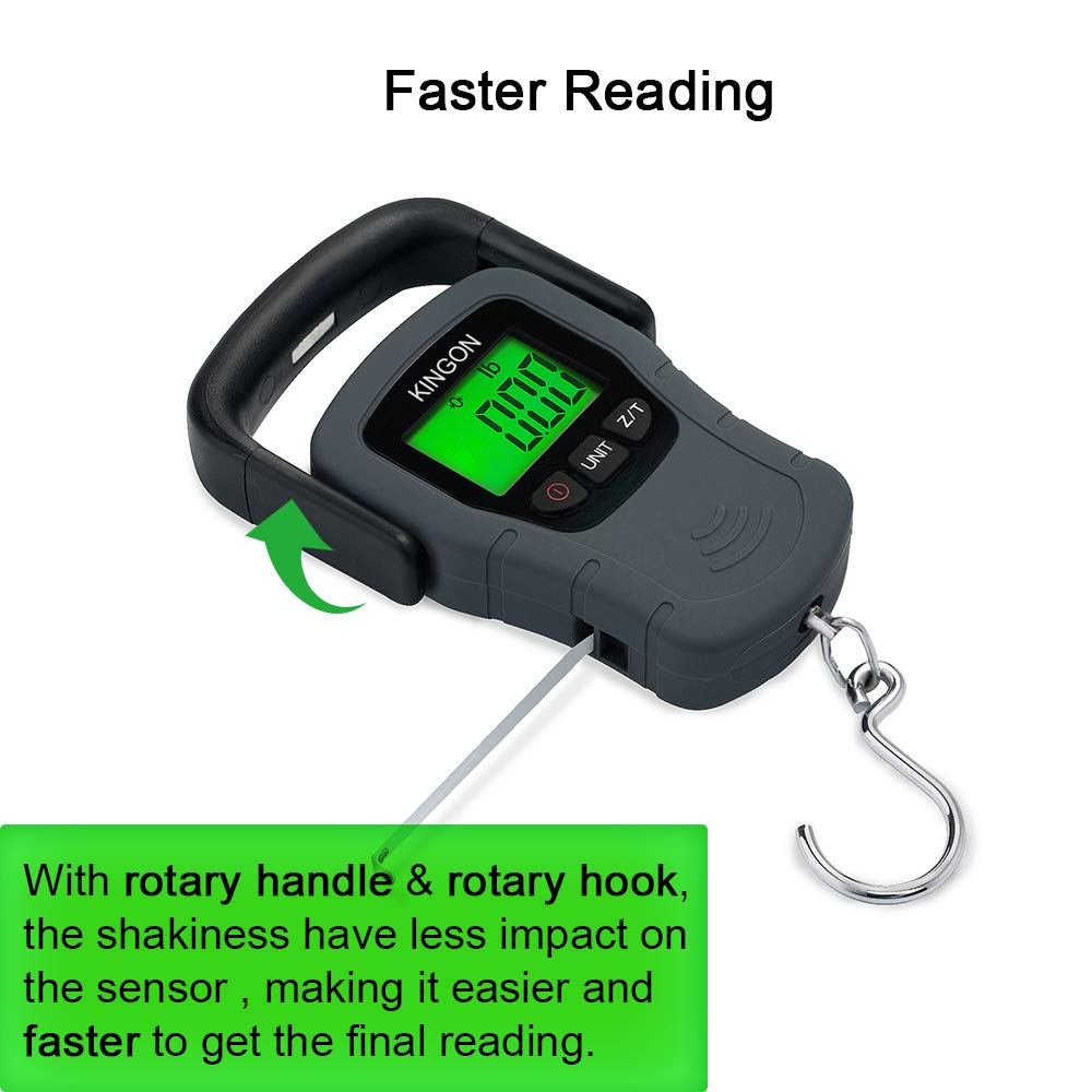 Digital Hanging Luggage Scale with Backlit Display 110 lb / 50 kg