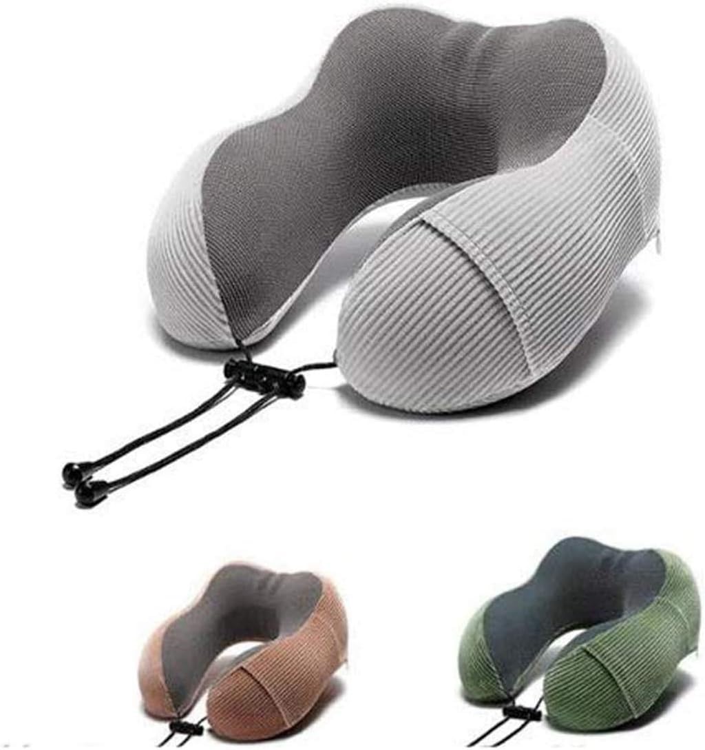 Inflatable Travel Neck Pillow with Fleece Cover & Eye Mask