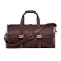 38L Leather Weekender Duffel Bag with Waterproof Pouch
