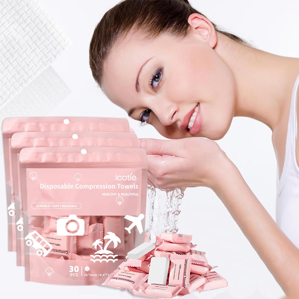 Compressed Disposable Travel Towels Individually Wrapped