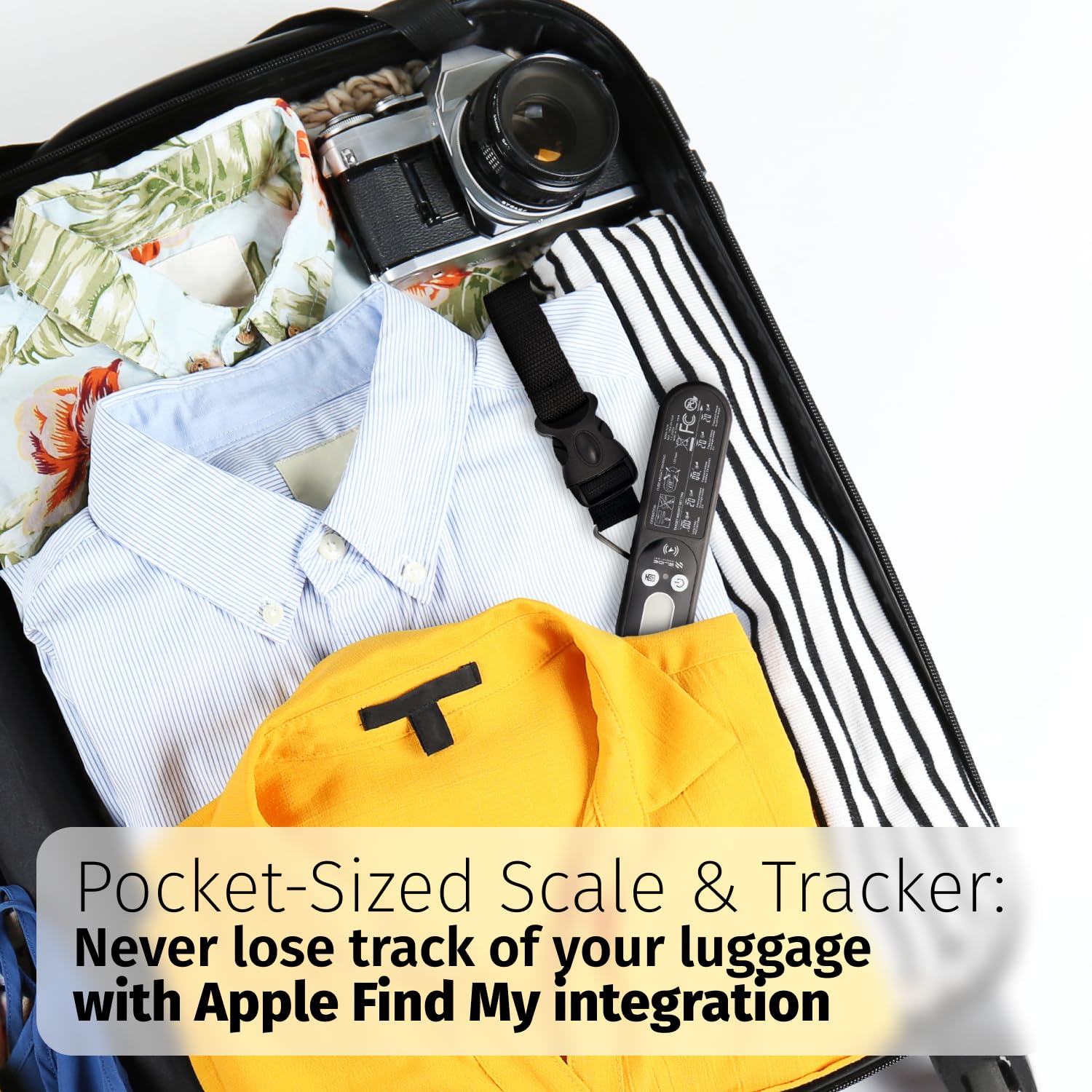 Digital Luggage Scale with LED Display & Find My Tracker