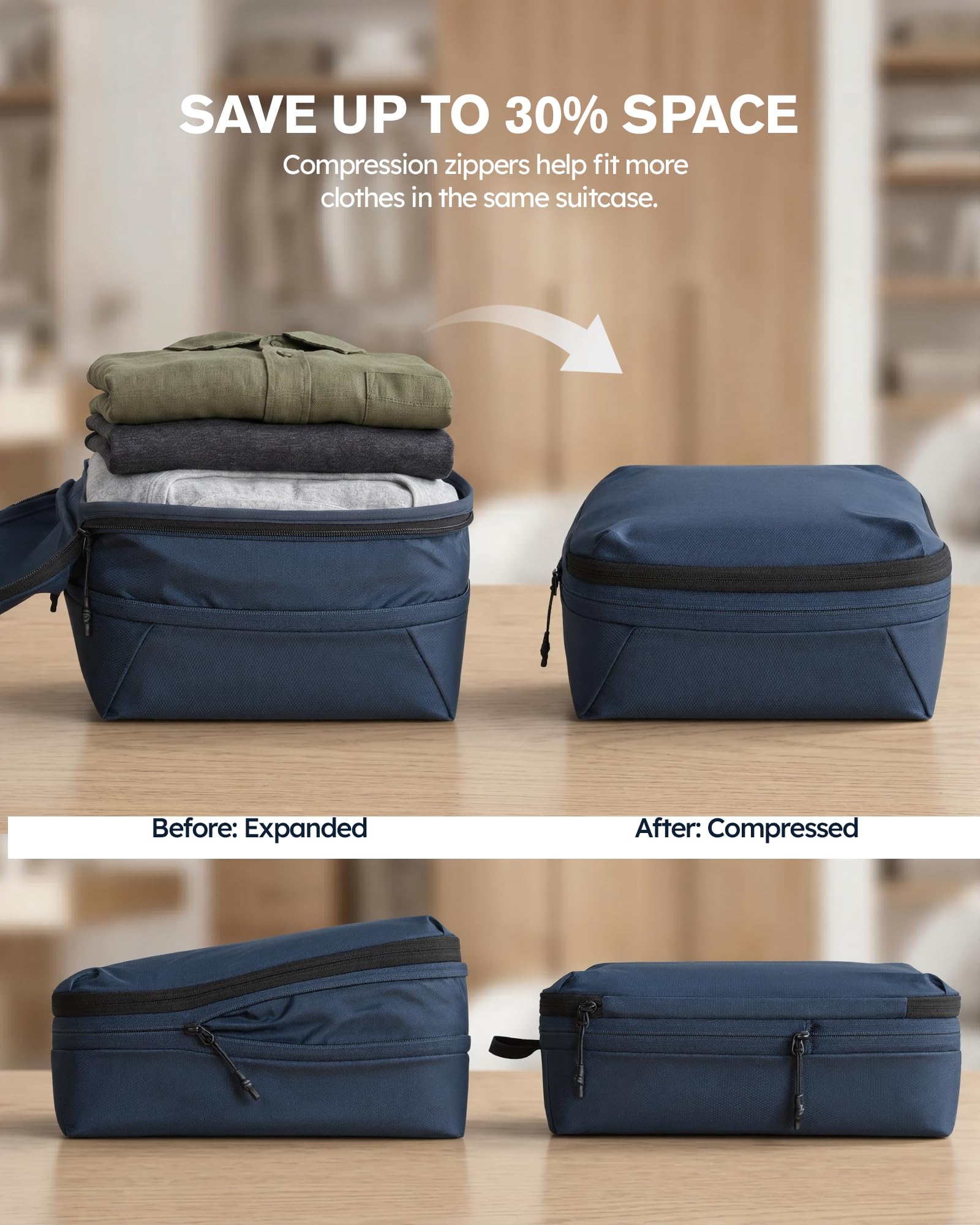 Tolaccea 20" 24" 28" Compression Packing Cubes Bundle