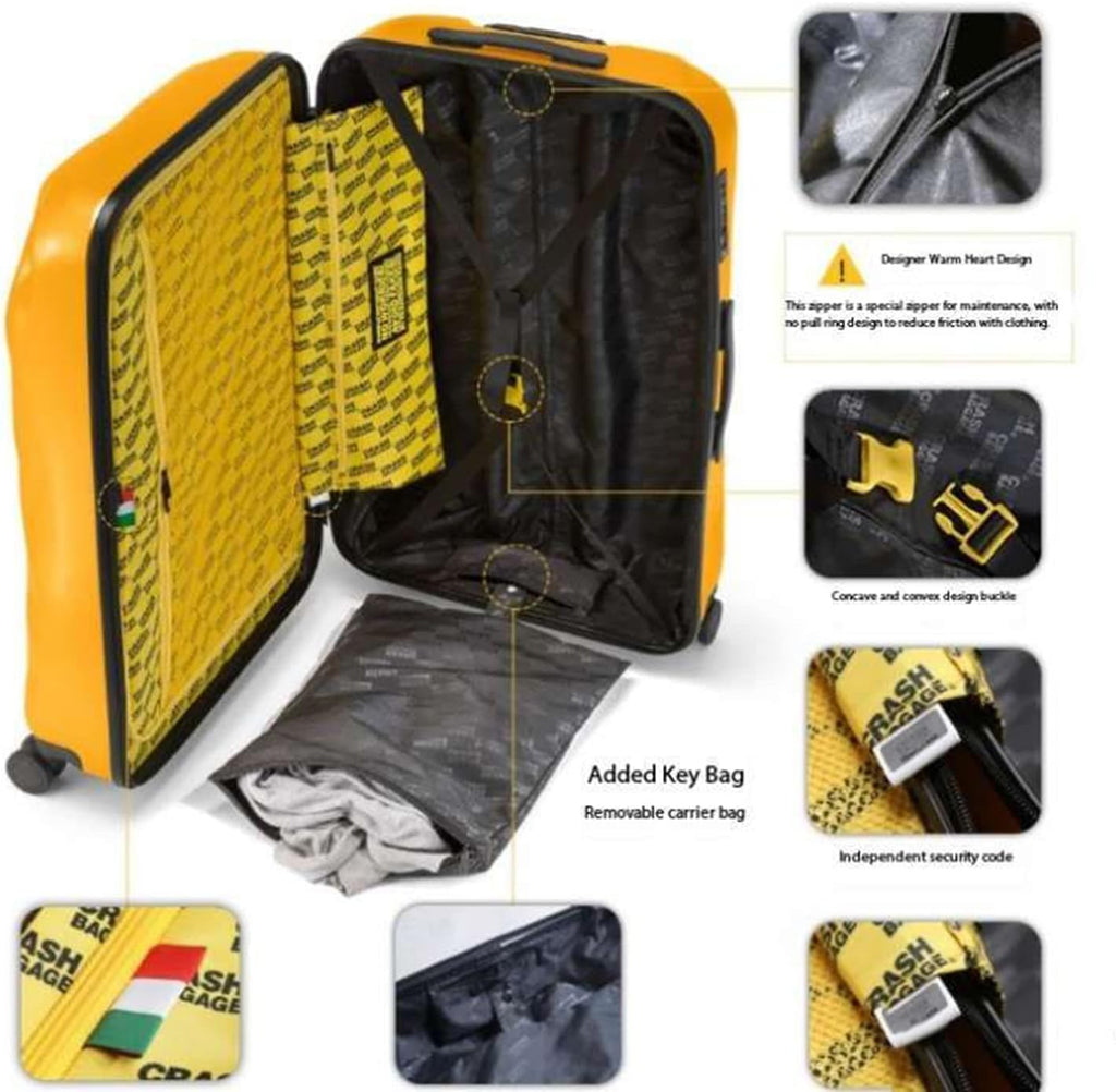 Expandable Hardshell Carry-On Suitcase with Spinner Wheels