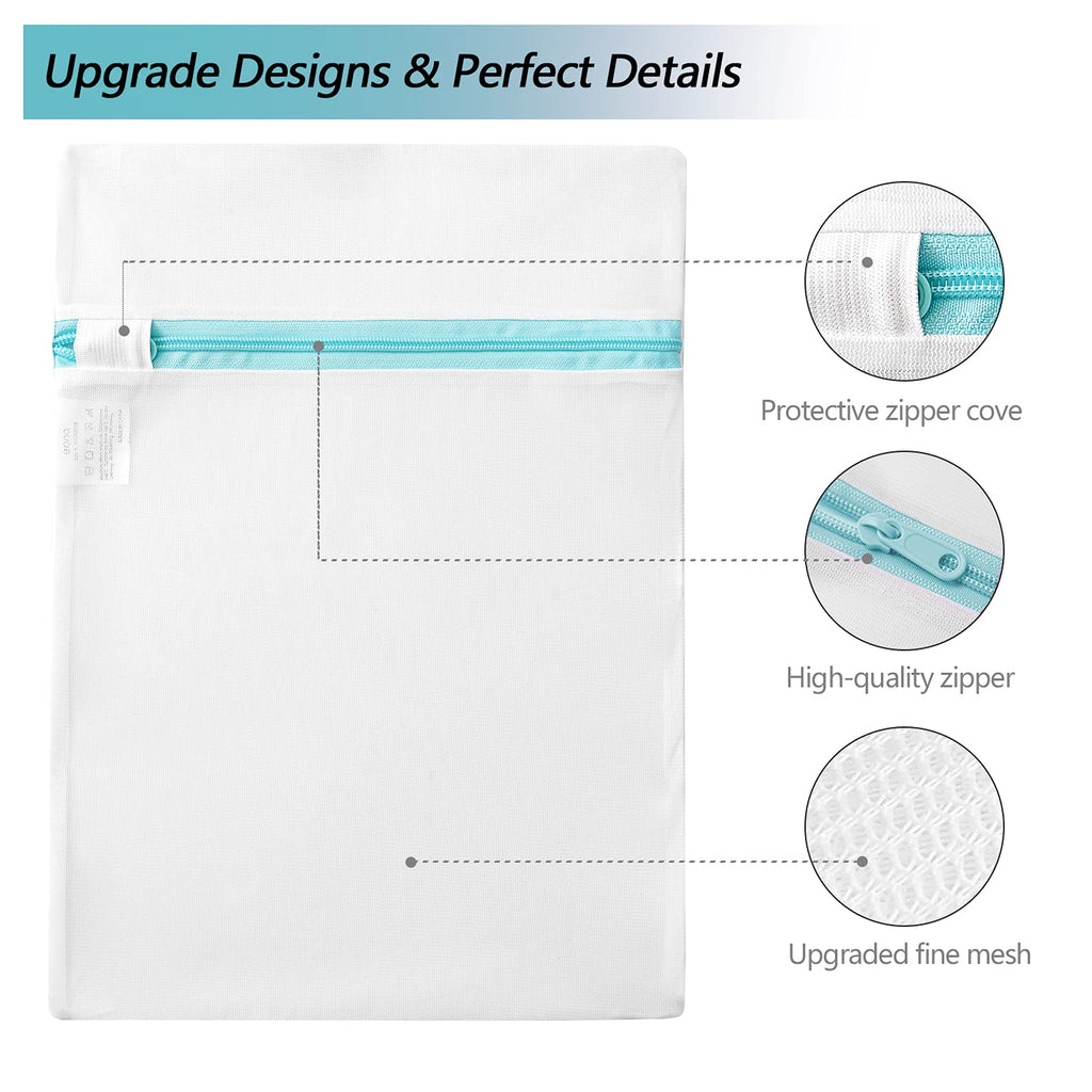 5-Piece Reusable Mesh Laundry Bags for Delicates & Shoes
