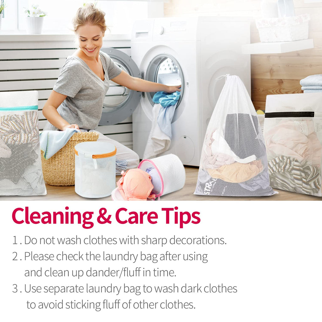 5-Piece Reusable Mesh Laundry Bags for Delicates & Shoes