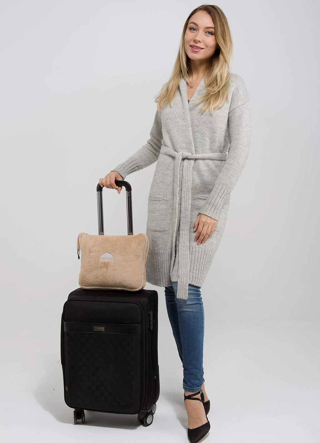 Premium Travel Blanket & Pillow Set with Carry Bag