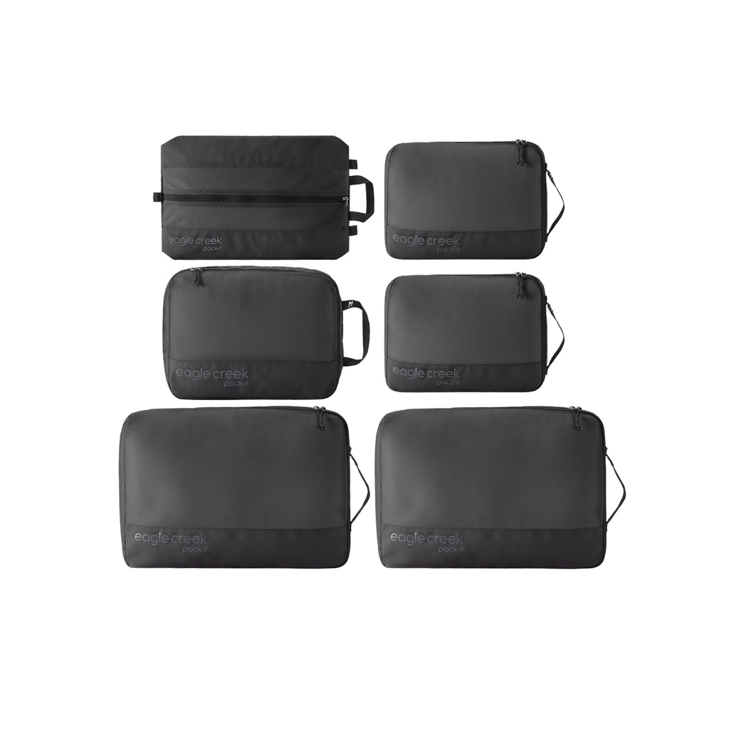 6-Piece Compression Packing Cubes Set with Water-Resistant Fabric