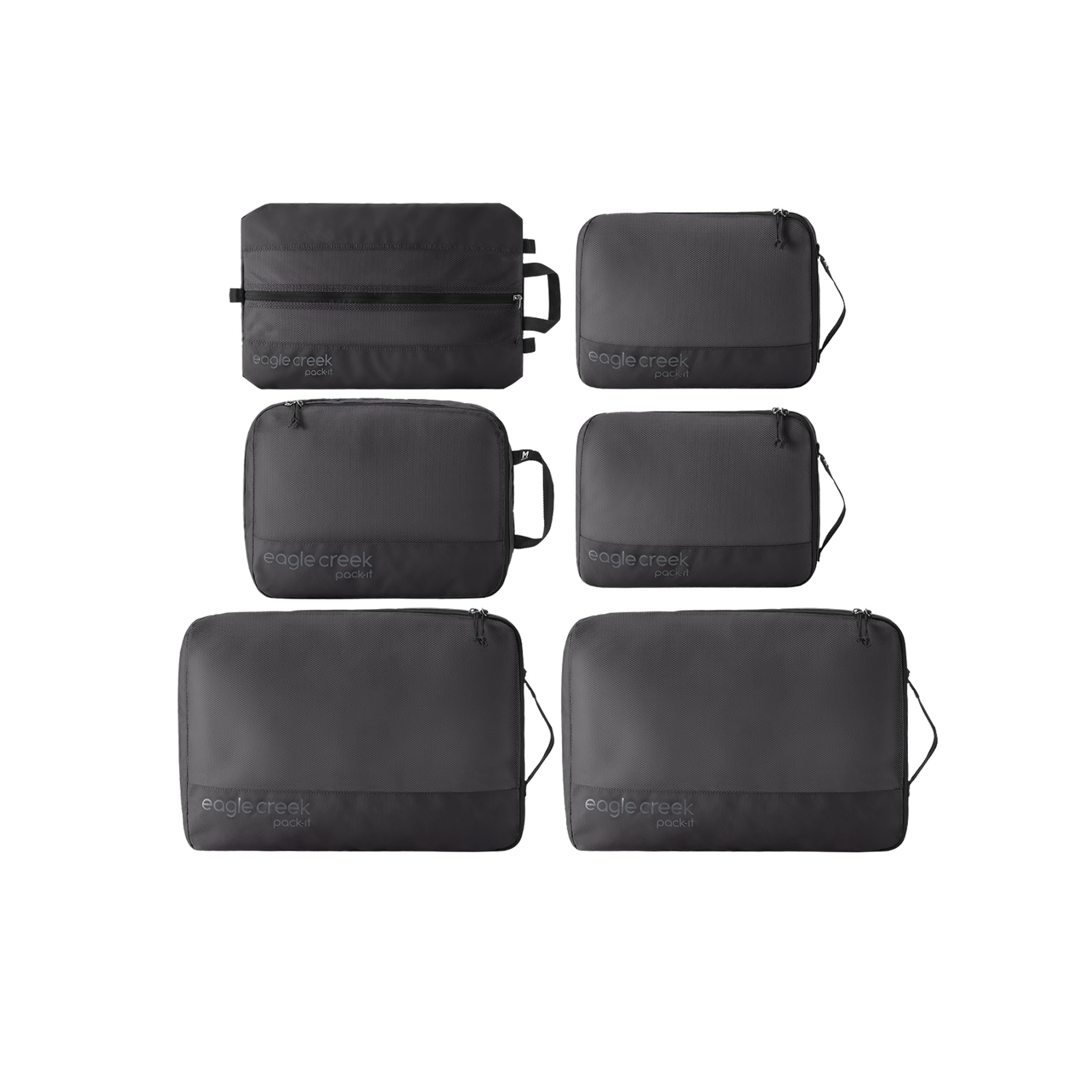 6-Piece Compression Packing Cubes Set with Water-Resistant Fabric