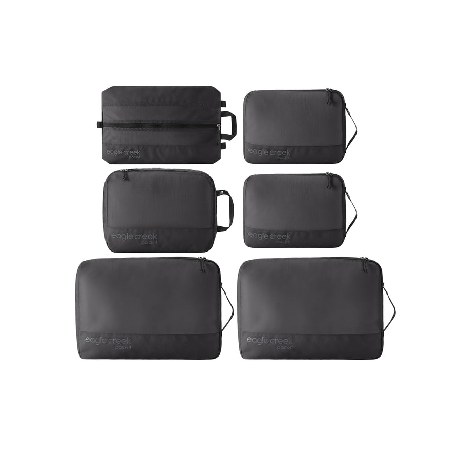 6-Piece Compression Packing Cubes Set with Water-Resistant Fabric