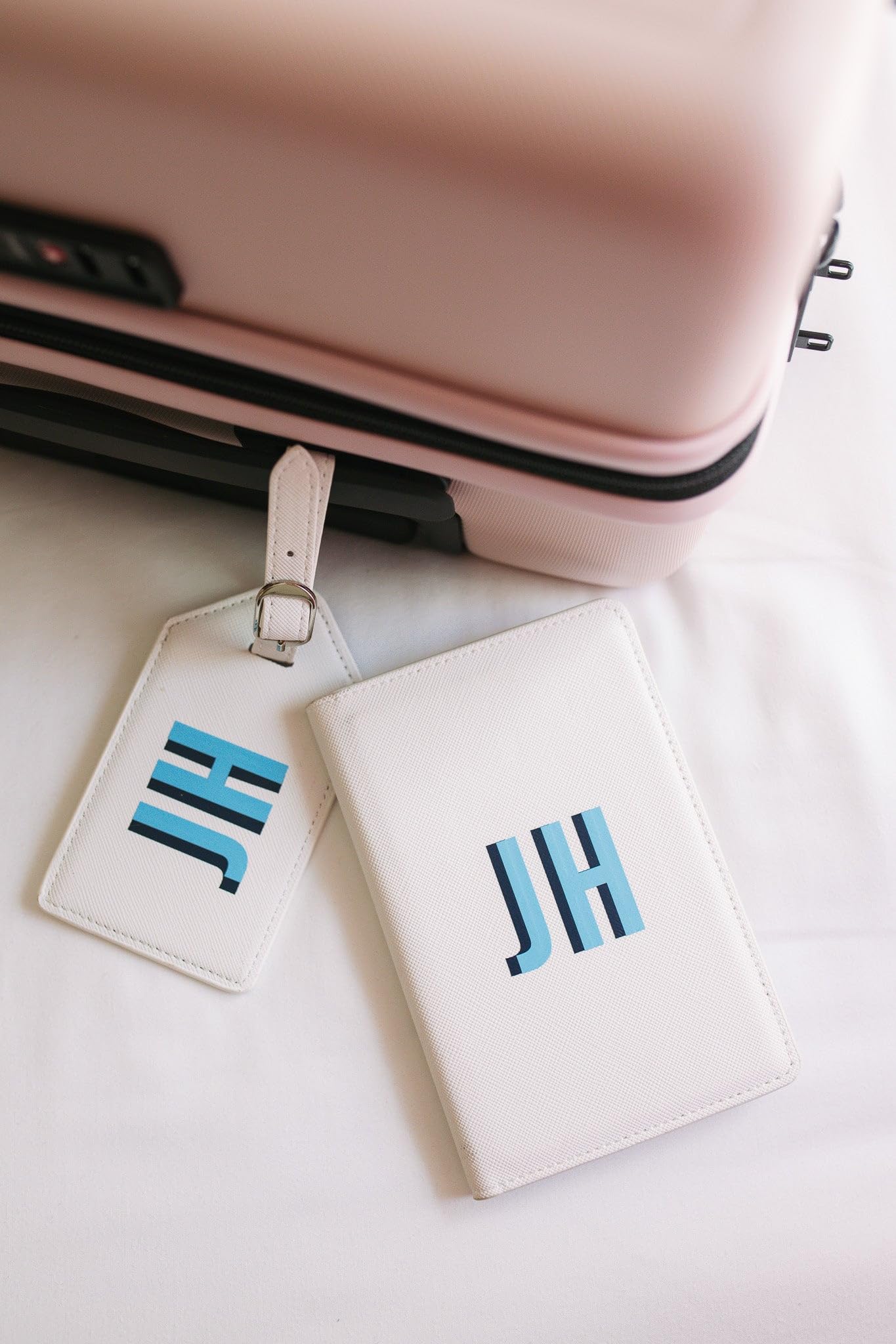 Personalized Leather Luggage Tag with Privacy Flap