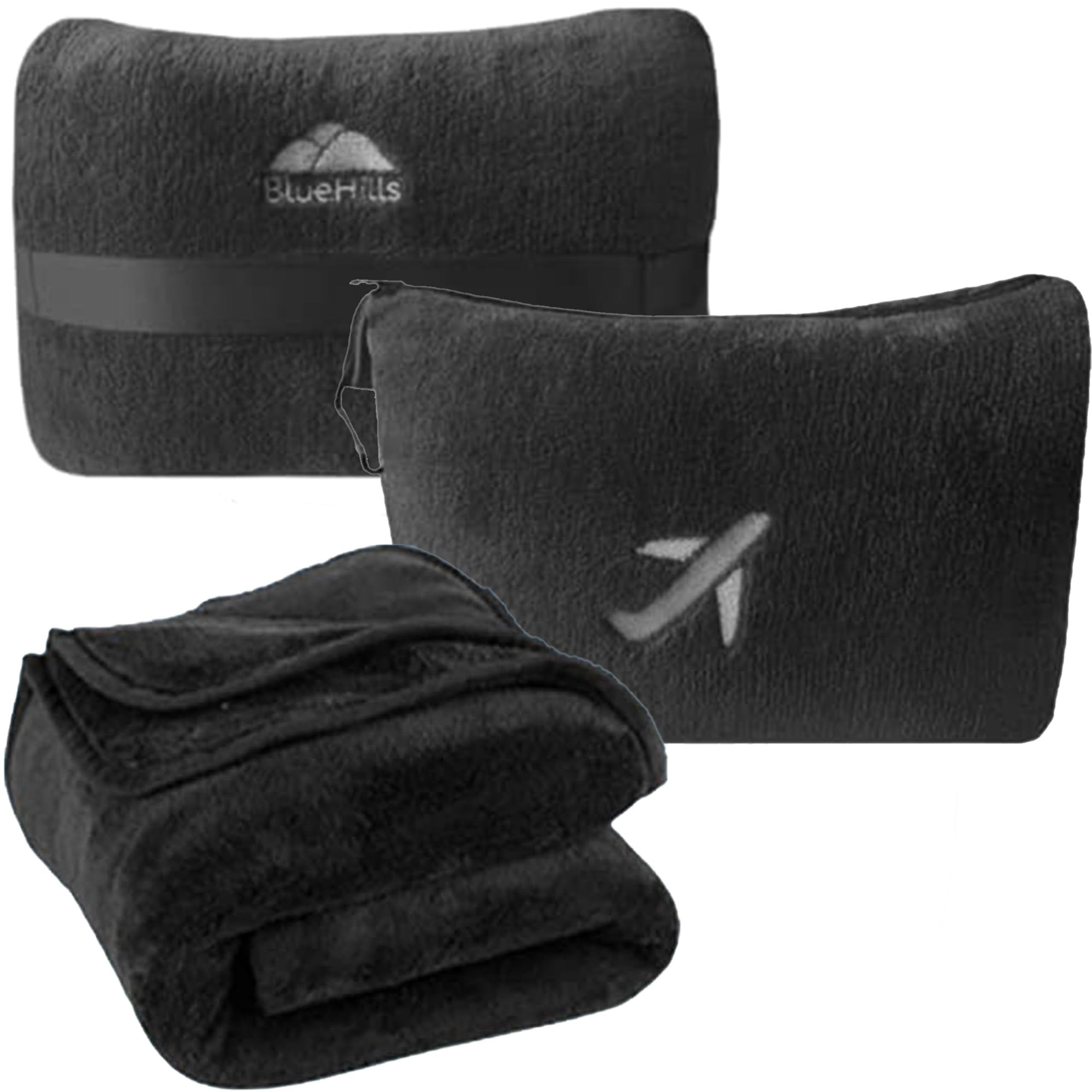 Mini Travel Blanket & Pillow with Luggage Strap