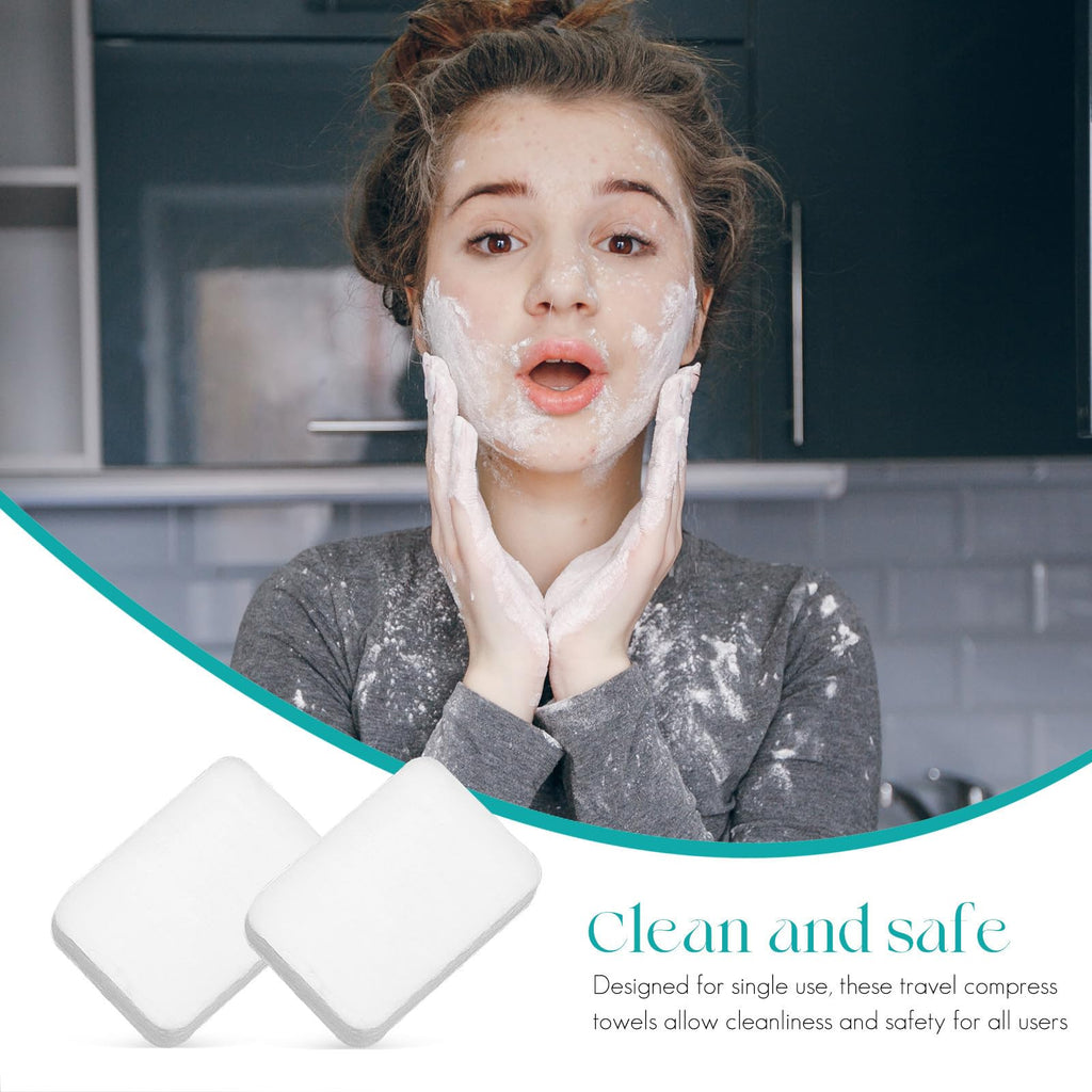 Portable Compressed Cotton Face Towels for Travel & Outdoor Use